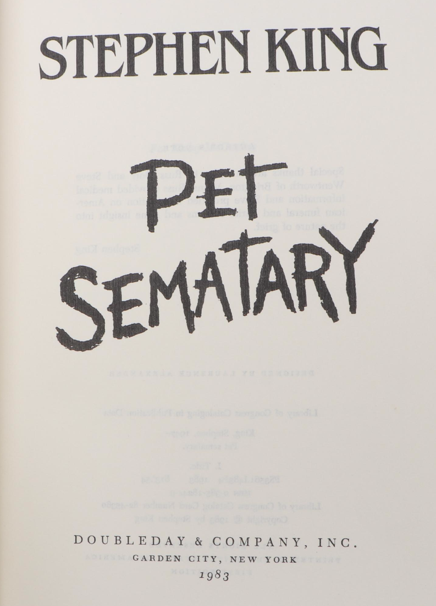 First Edition "Pet Sematary," "The Tommyknockers," and More Stephen King Novels
