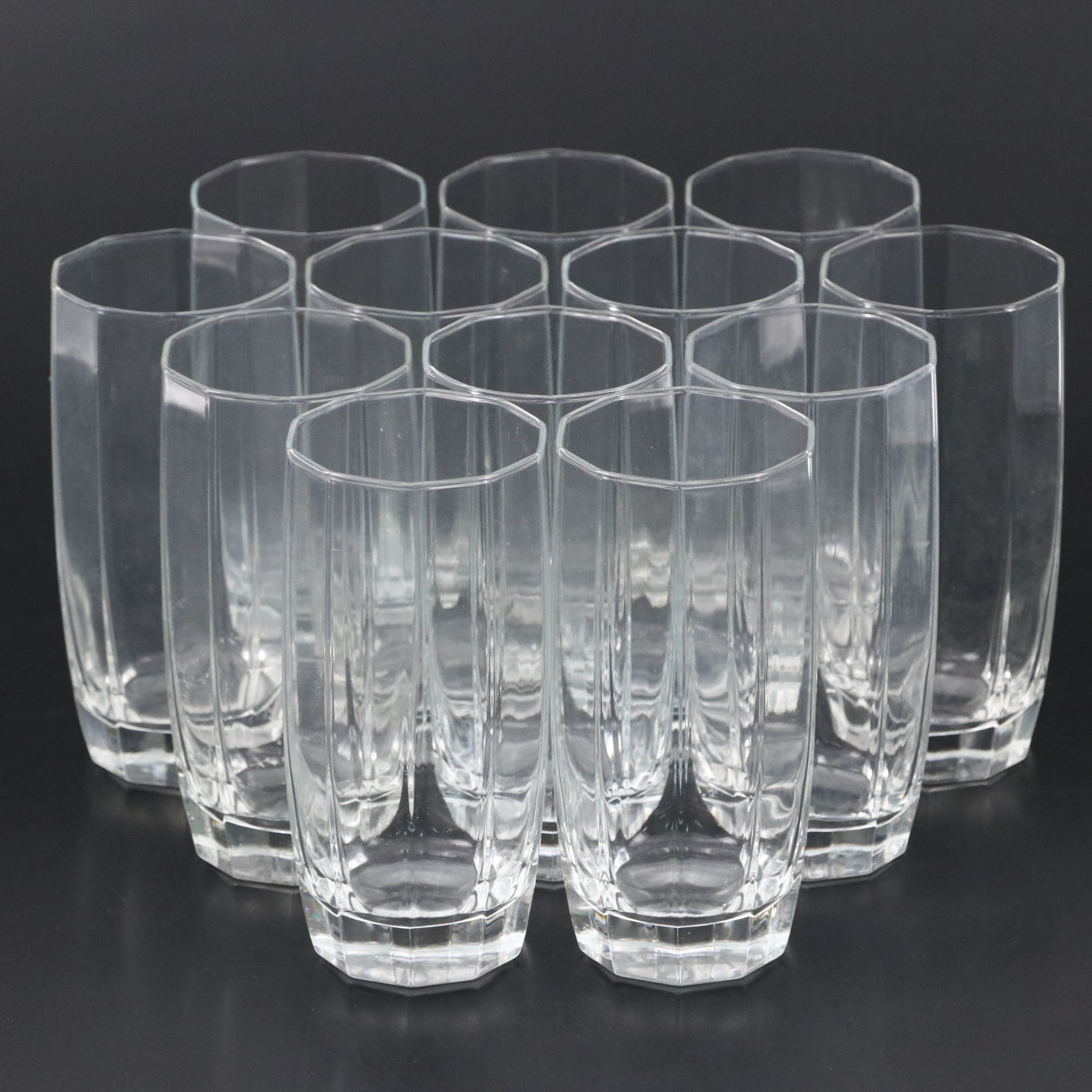 Cristal d'Arques-Durand "Laser" Faceted Glass Tumblers