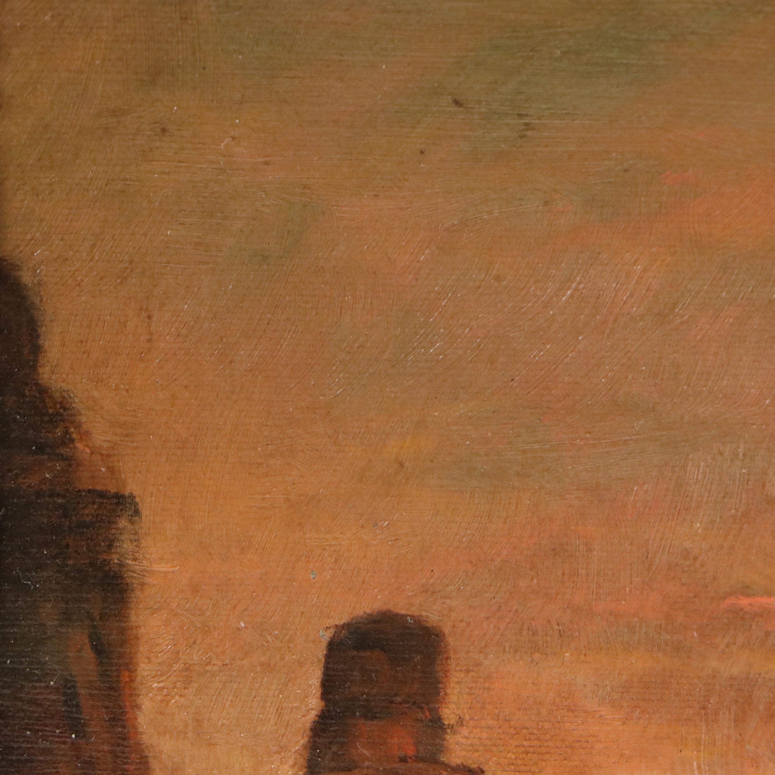 E. L. Paidrick Western American Sunset Landscape Oil Painting