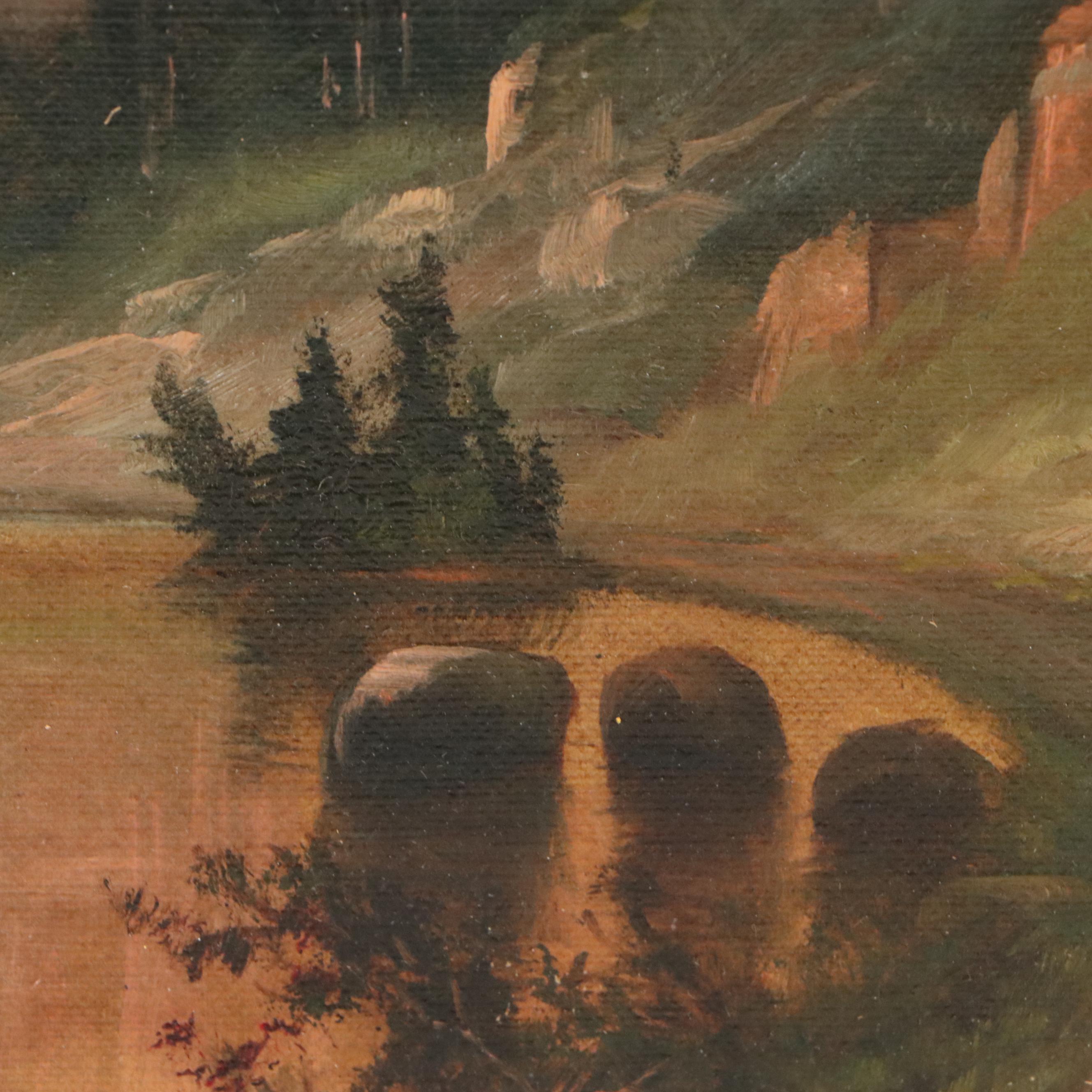 E. L. Paidrick Western American Sunset Landscape Oil Painting