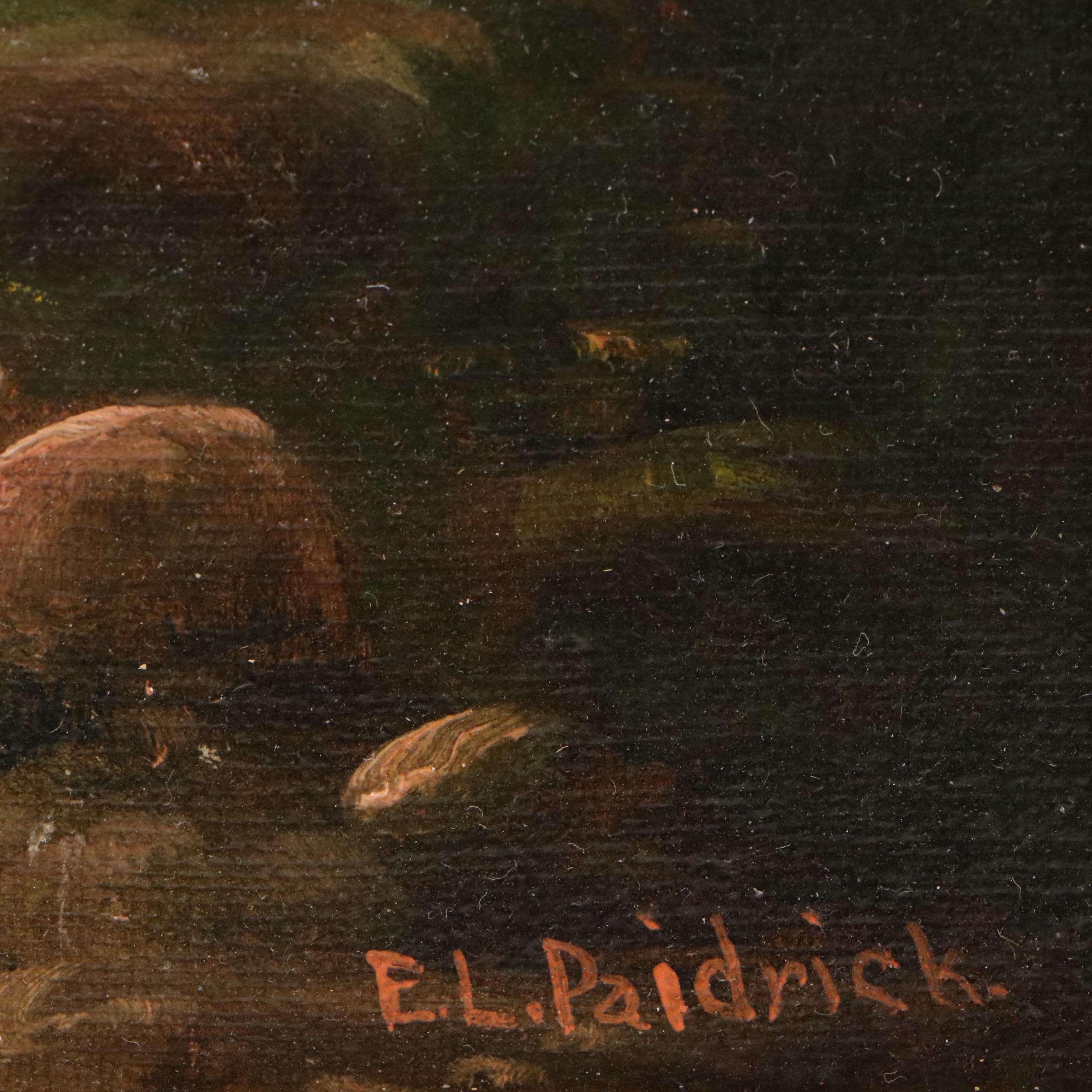 E. L. Paidrick Western American Sunset Landscape Oil Painting