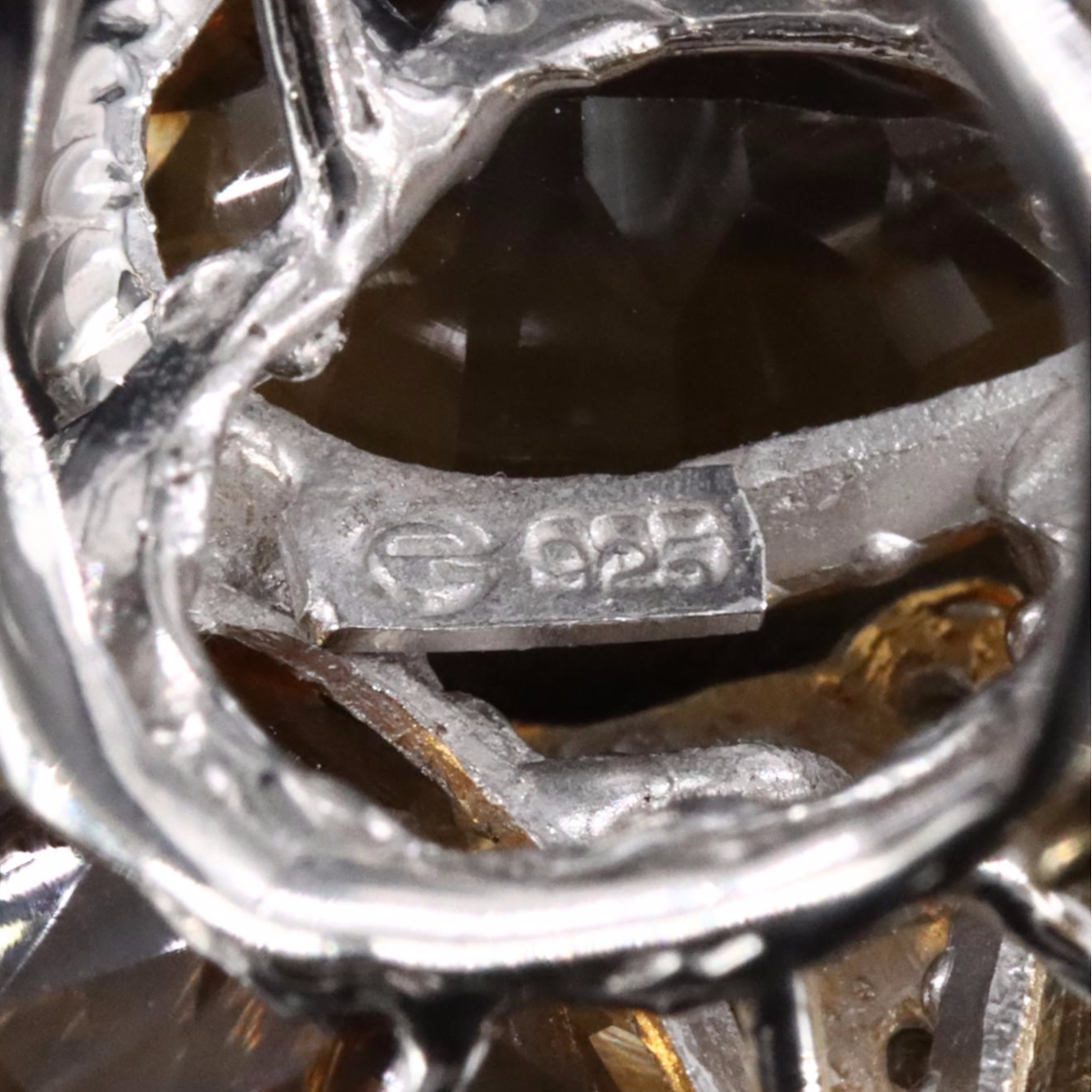 Sterling Gemstone Ring with a Butterfly Accent