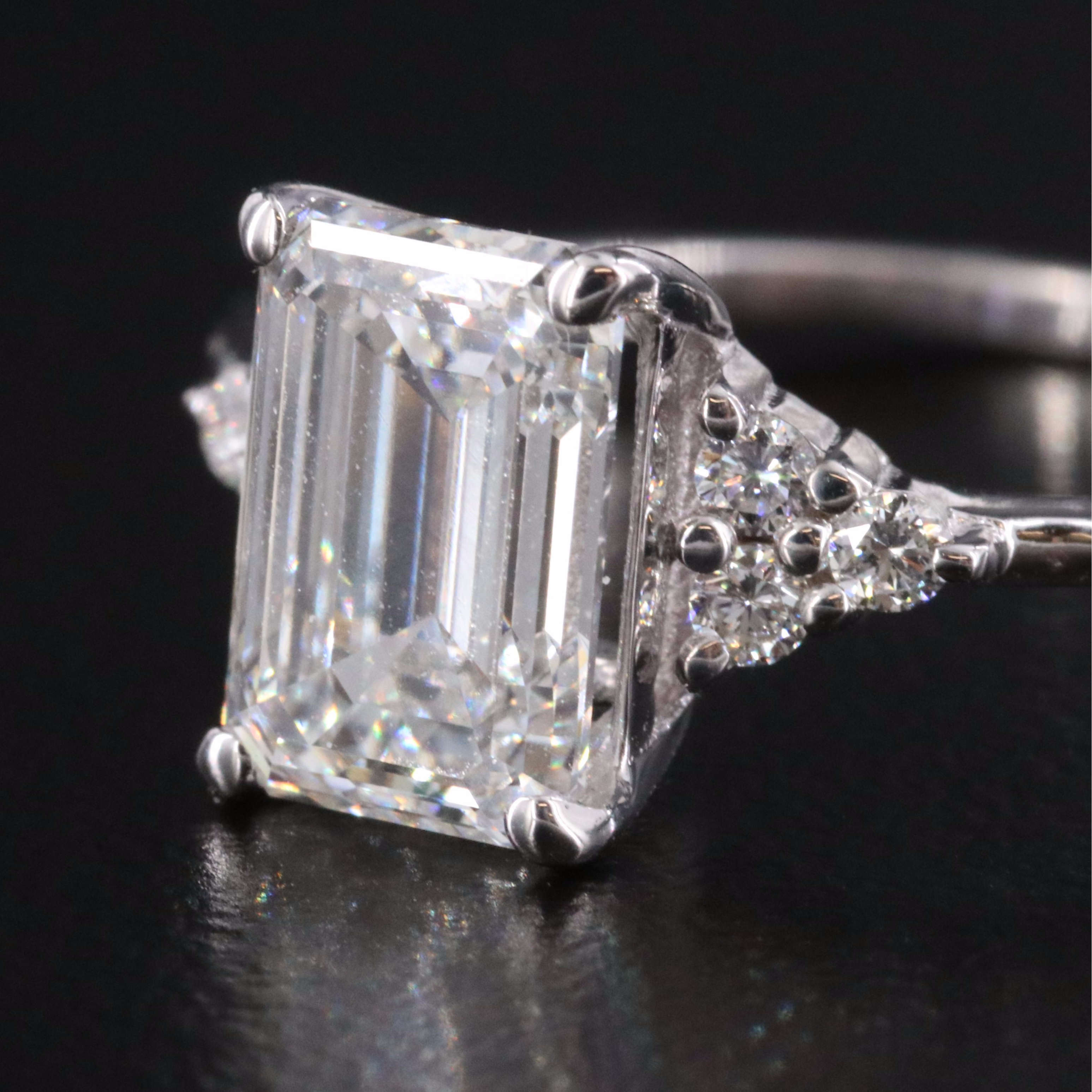 18K 2.13 CTW Lab Grown Diamond Ring with IGI Report