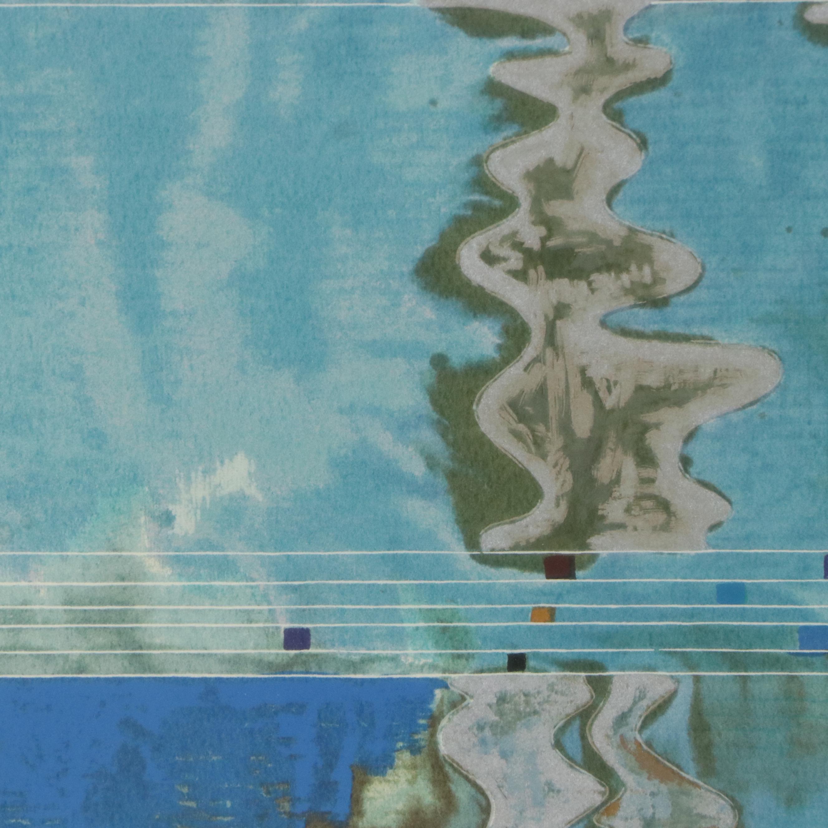 Lu Hong Serigraph "Rhyme of the Sea," 1988