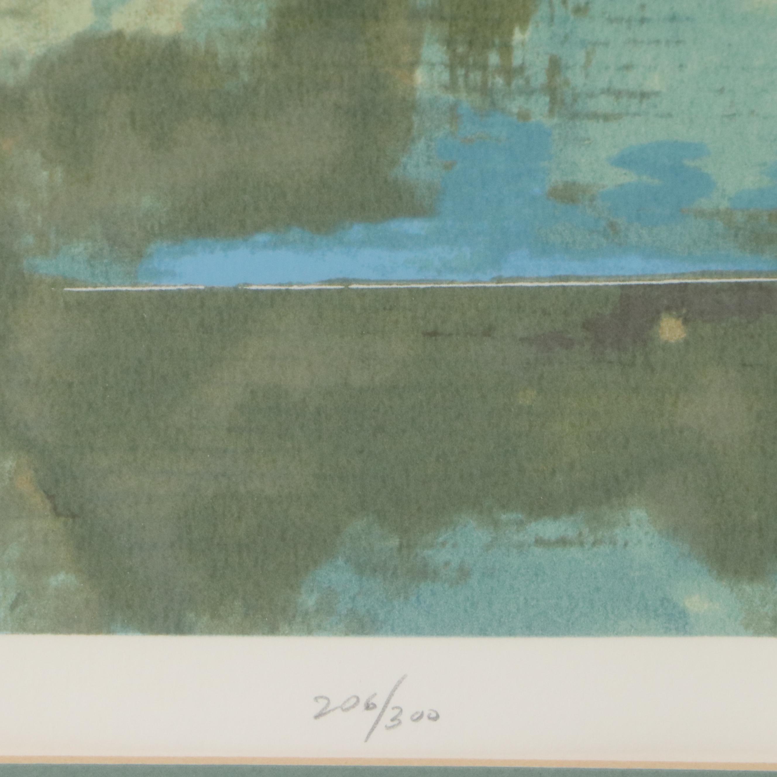 Lu Hong Serigraph "Rhyme of the Sea," 1988