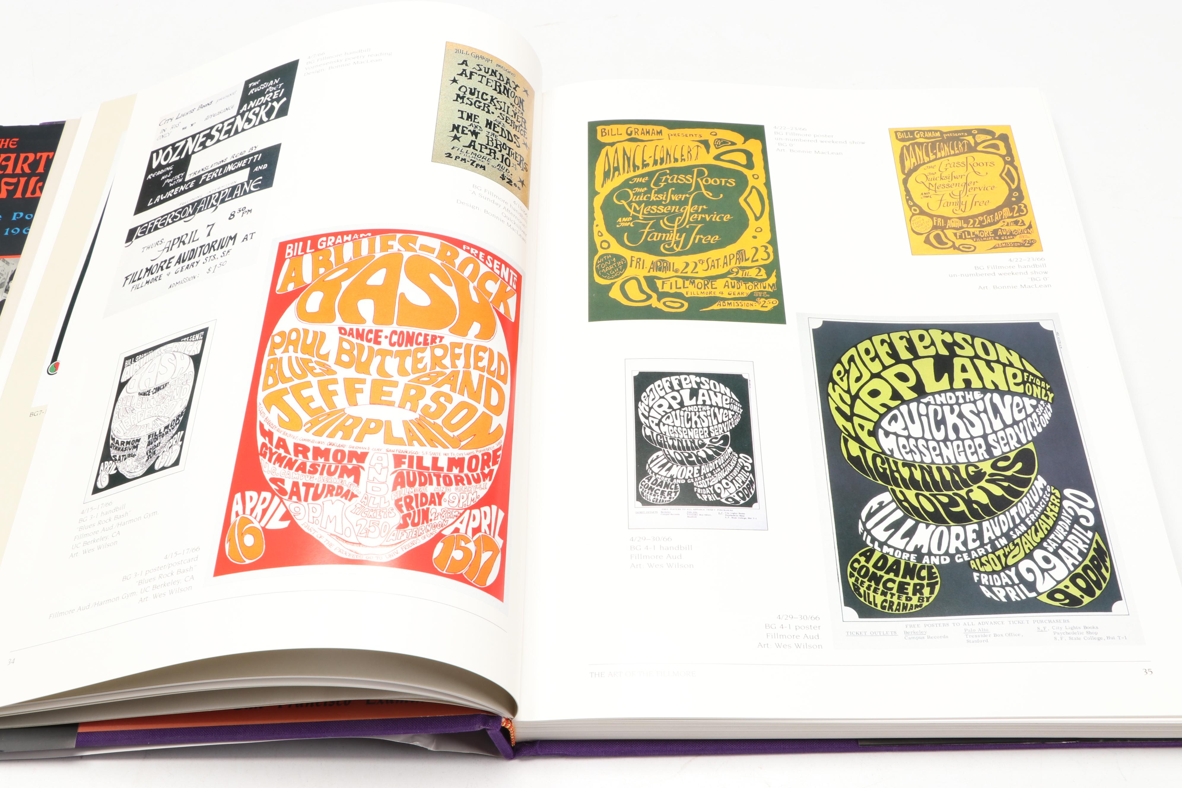 Multi-Signed Limited Edition "The Art of the Fillmore, 1966–1971" by Gayle Lemke