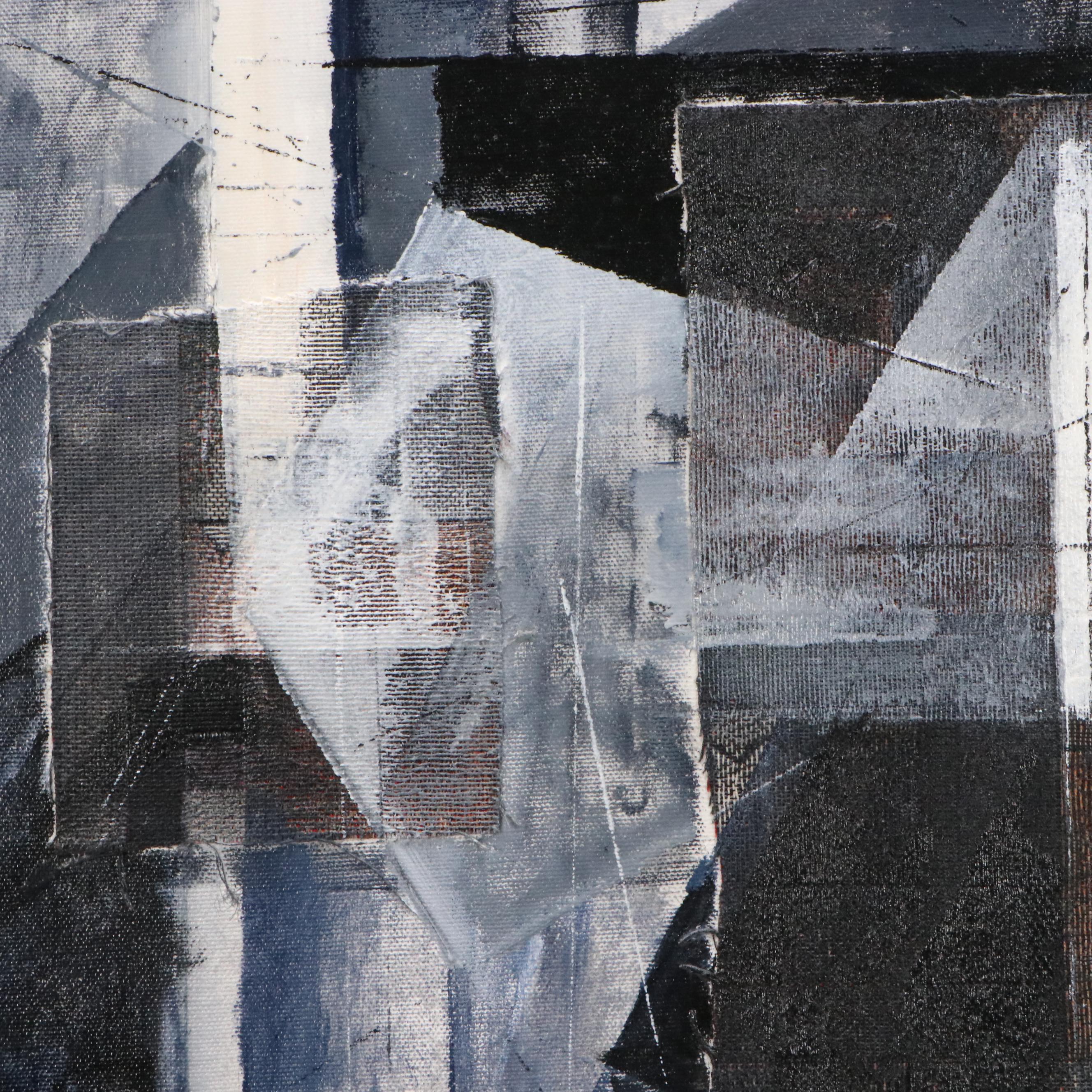 Heather Cuthbert Lutgring Mixed Media Painting "Lunar Moods 2," 21st Century