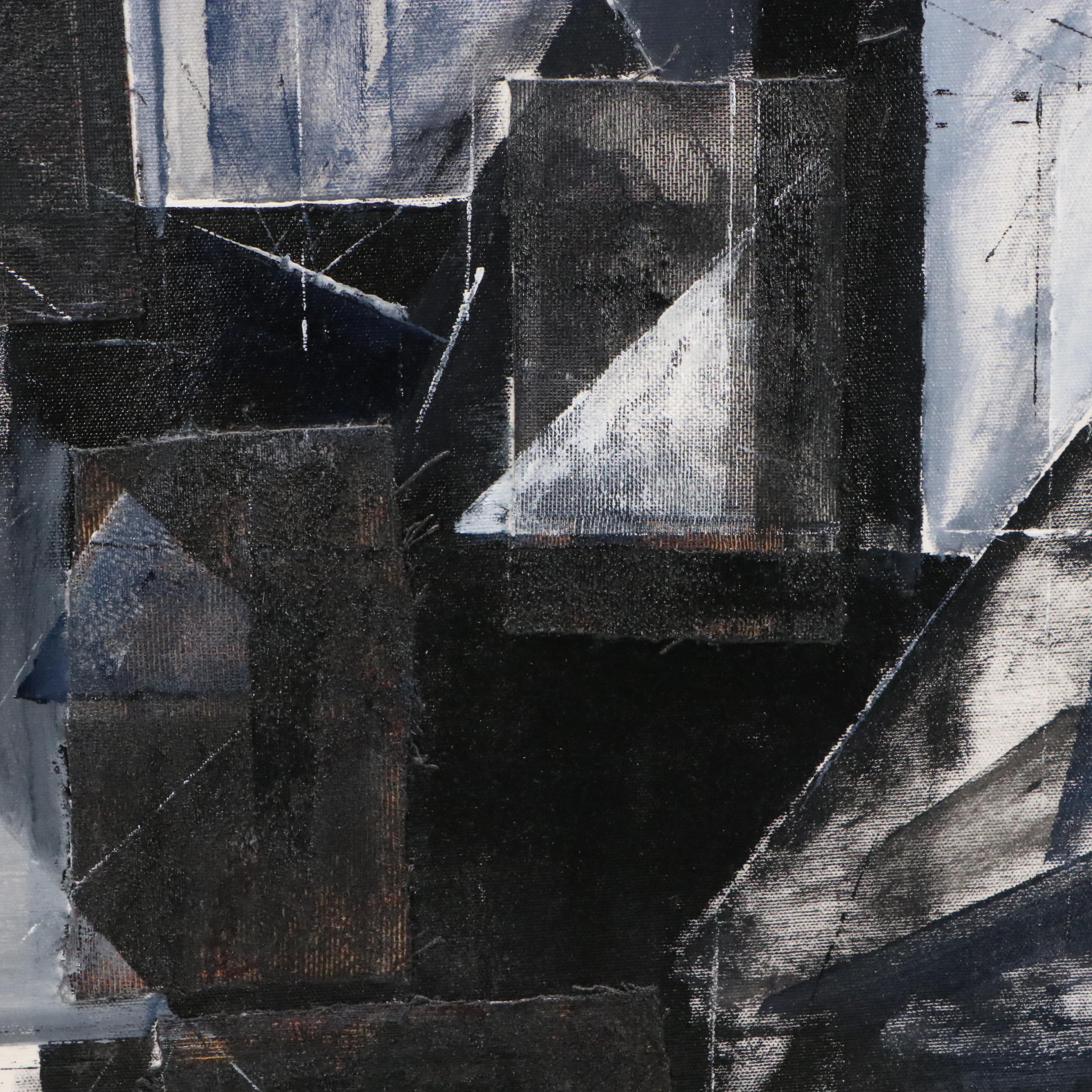 Heather Cuthbert Lutgring Mixed Media Painting "Lunar Moods 2," 21st Century