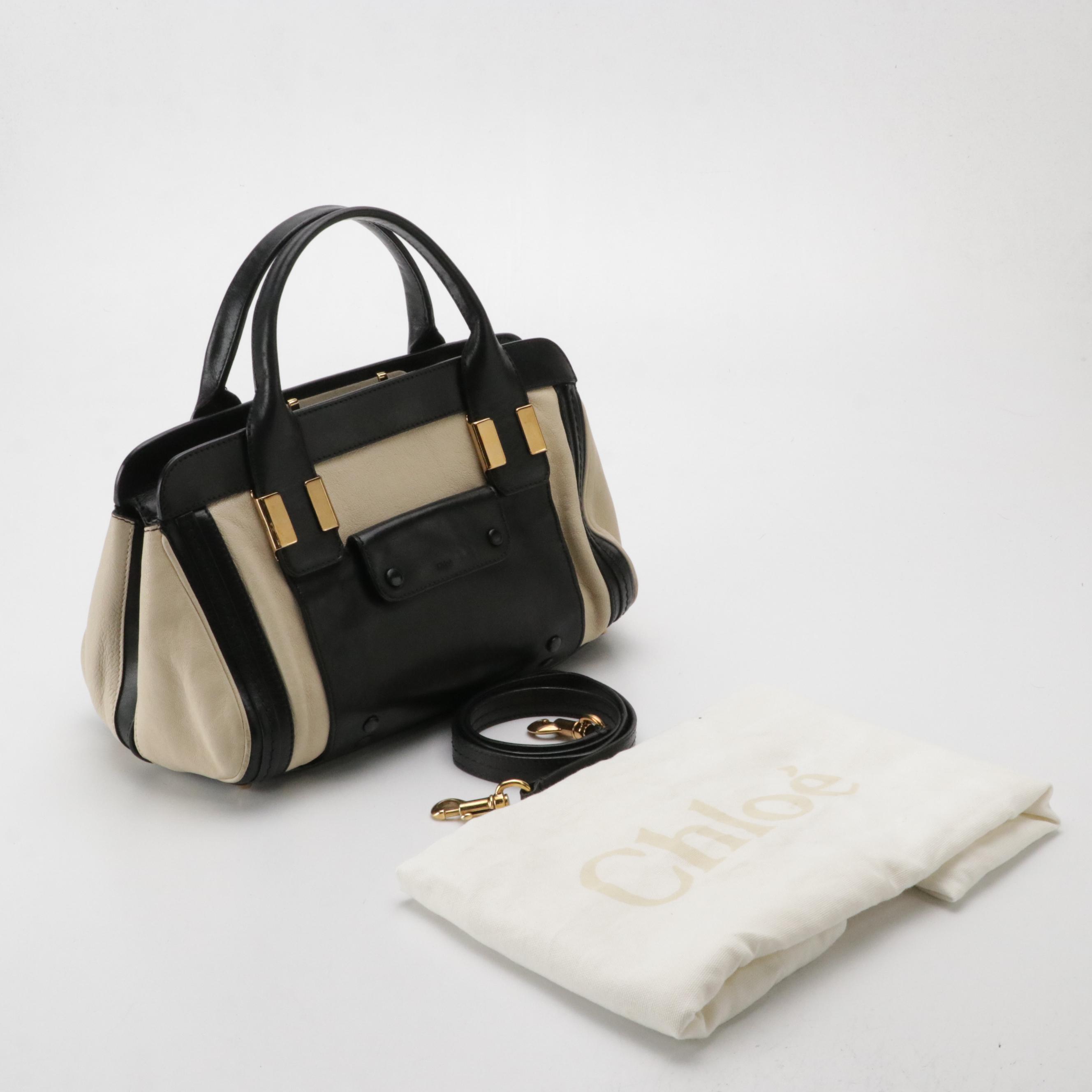 Chloé Little Alice Two-Way Handbag in Bicolor Goatskin and Calfskin Leather