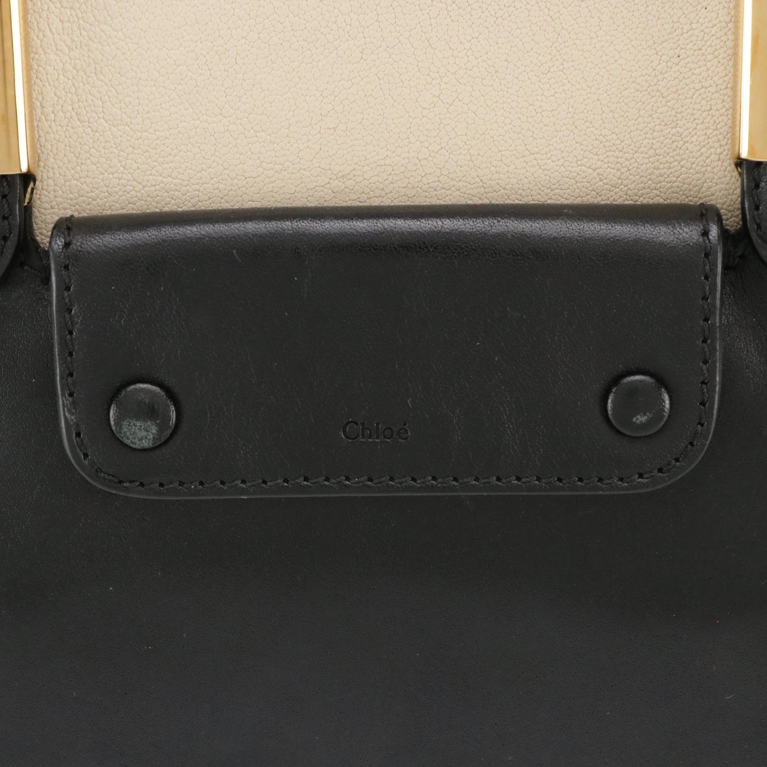 Chloé Little Alice Two-Way Handbag in Bicolor Goatskin and Calfskin Leather