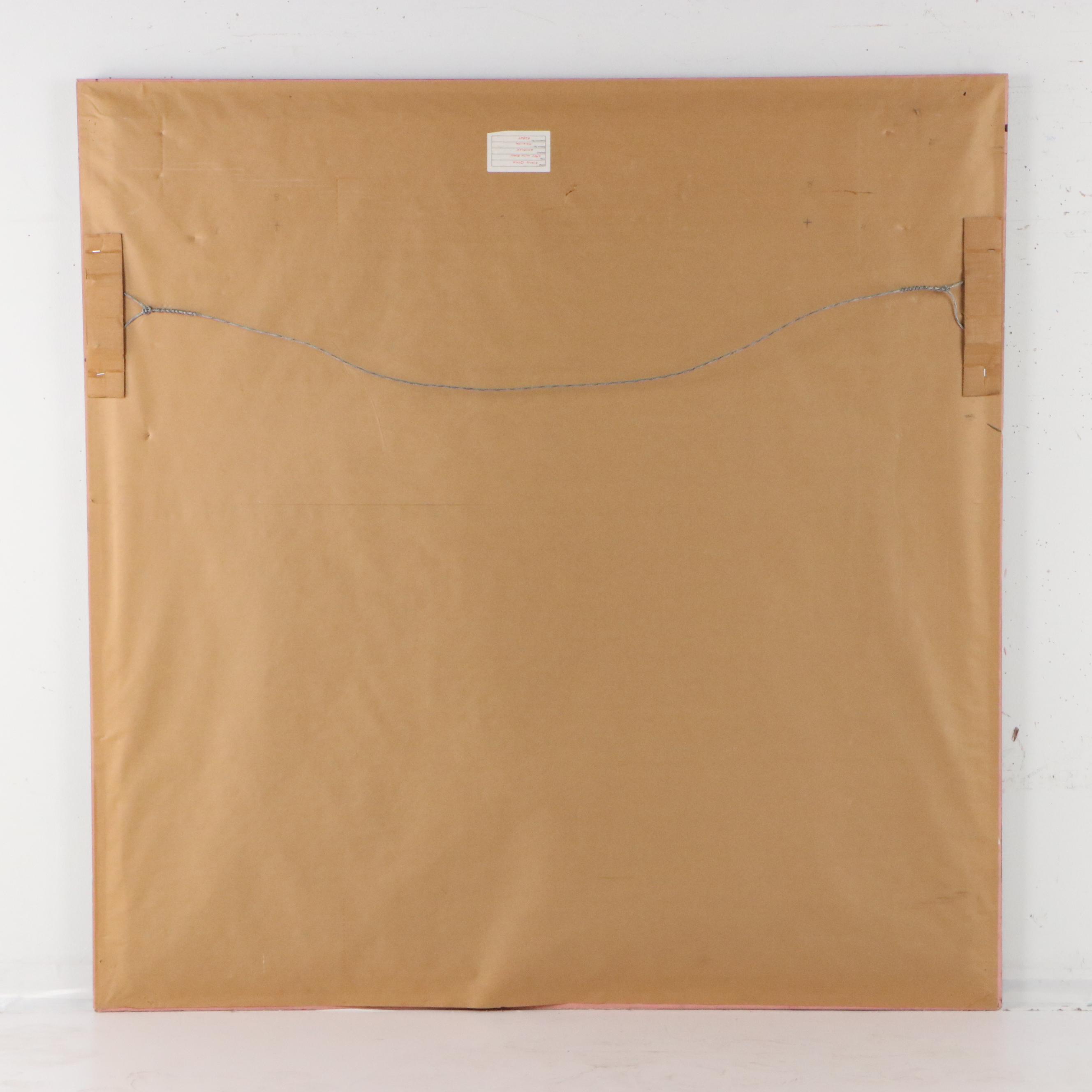 Xiang Qong Figural Gouache Painting "Lady with Birds," 1989