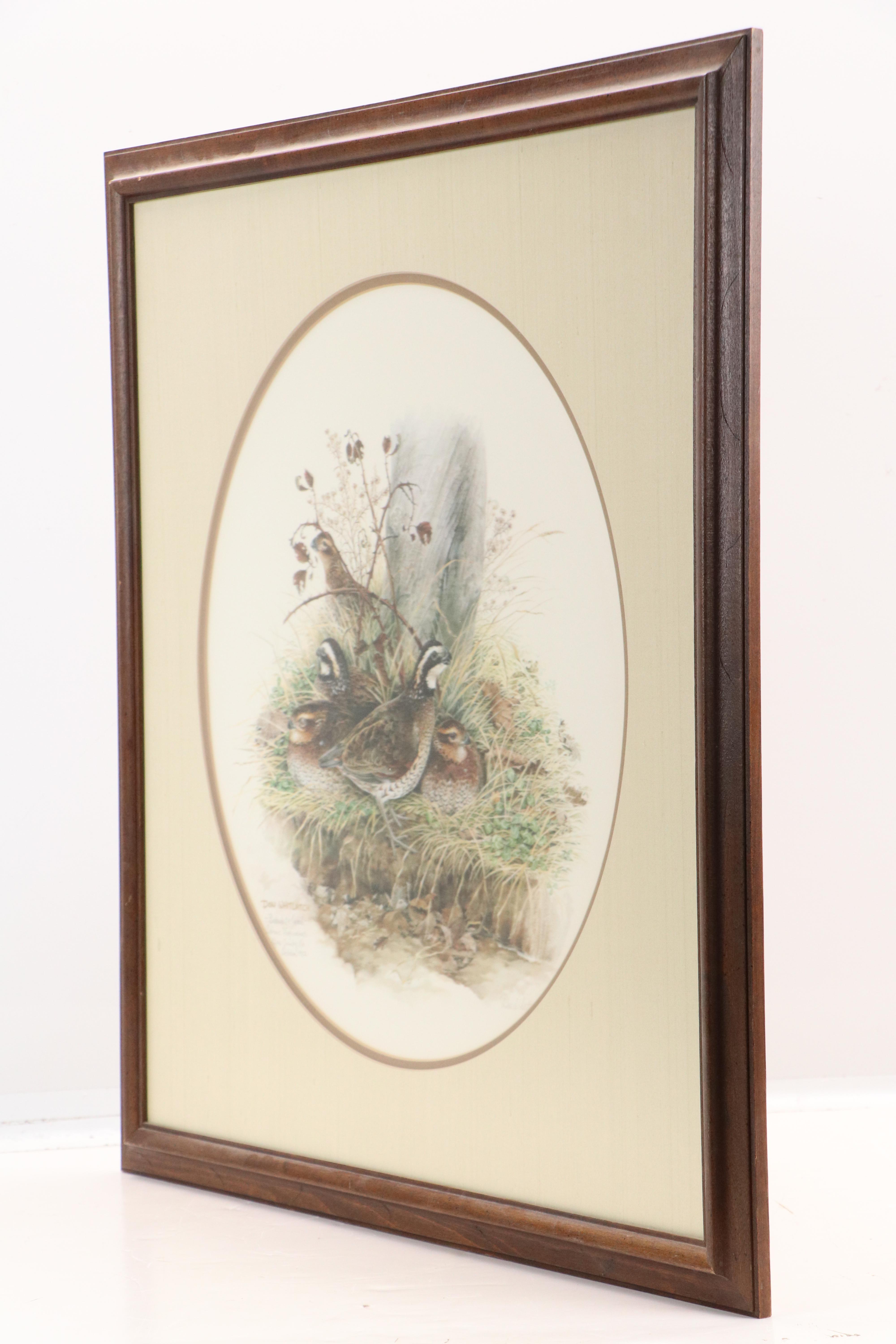Don Whitlatch Offset Lithograph "Bobwhite Quail"