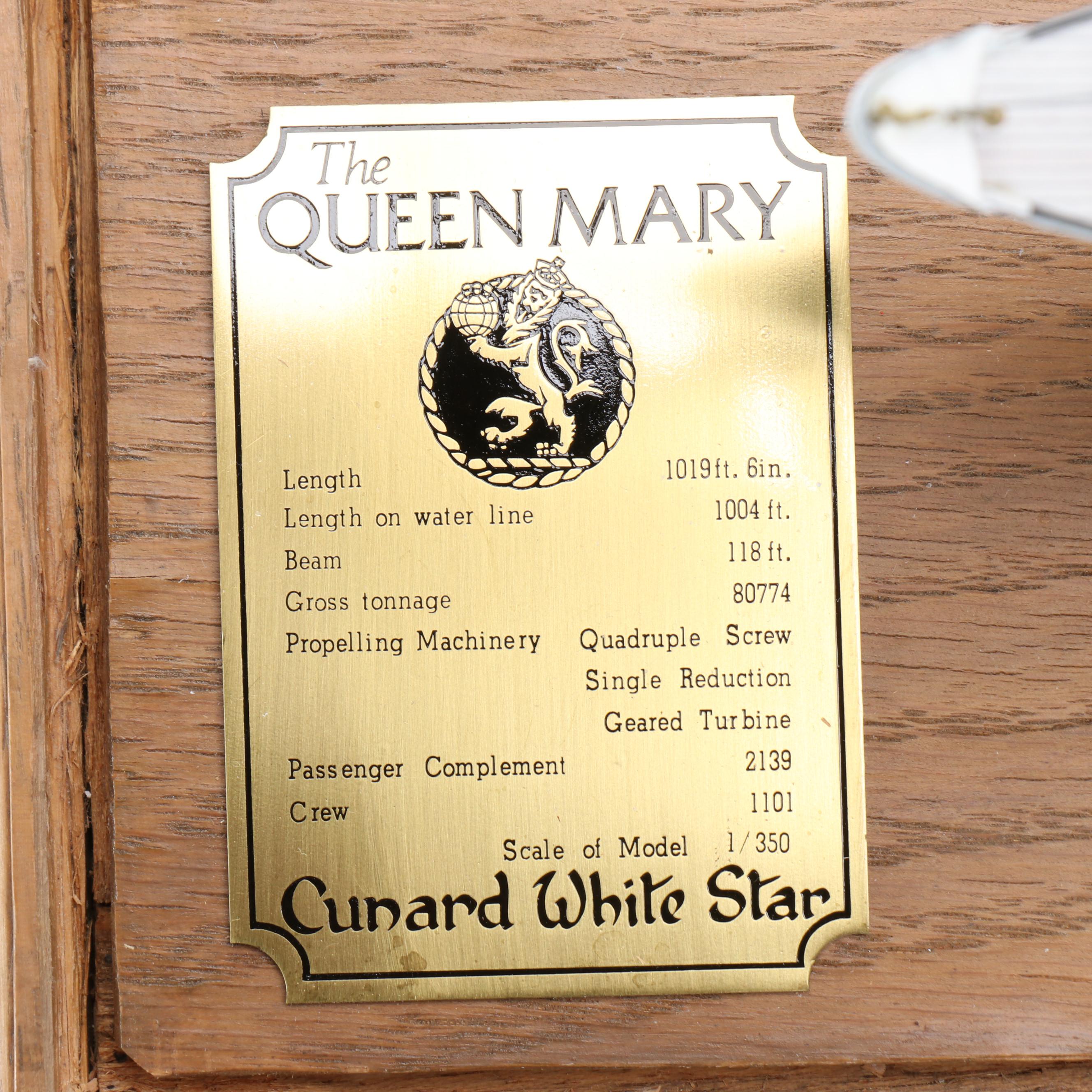 Maritime Replicas "R.M.S. Queen Mary" 1:350 Scale Model Ship