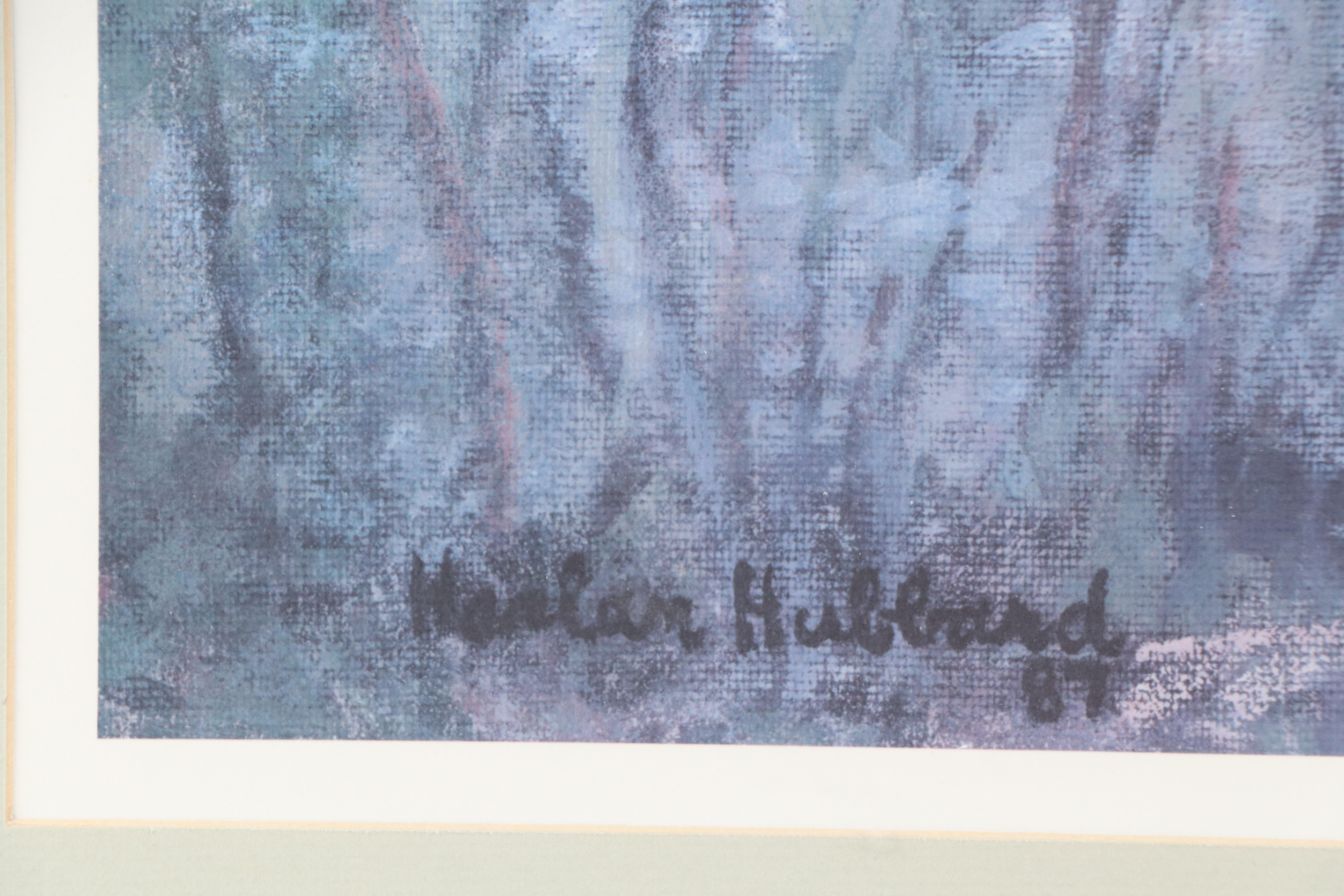 After Harlan Hubbard Offset Lithograph of River Steamboat "Fleetwood," 1987