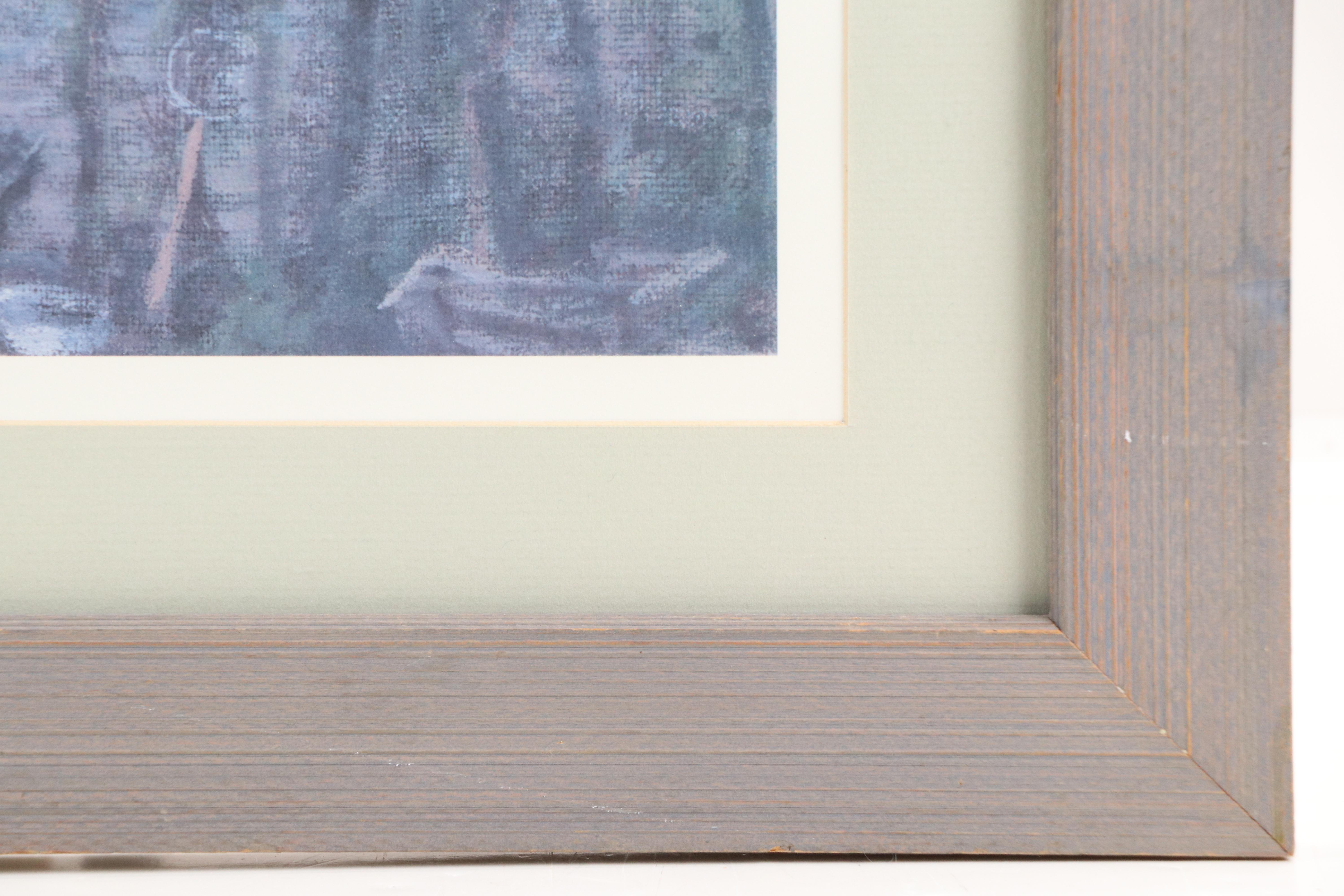 After Harlan Hubbard Offset Lithograph of River Steamboat "Fleetwood," 1987