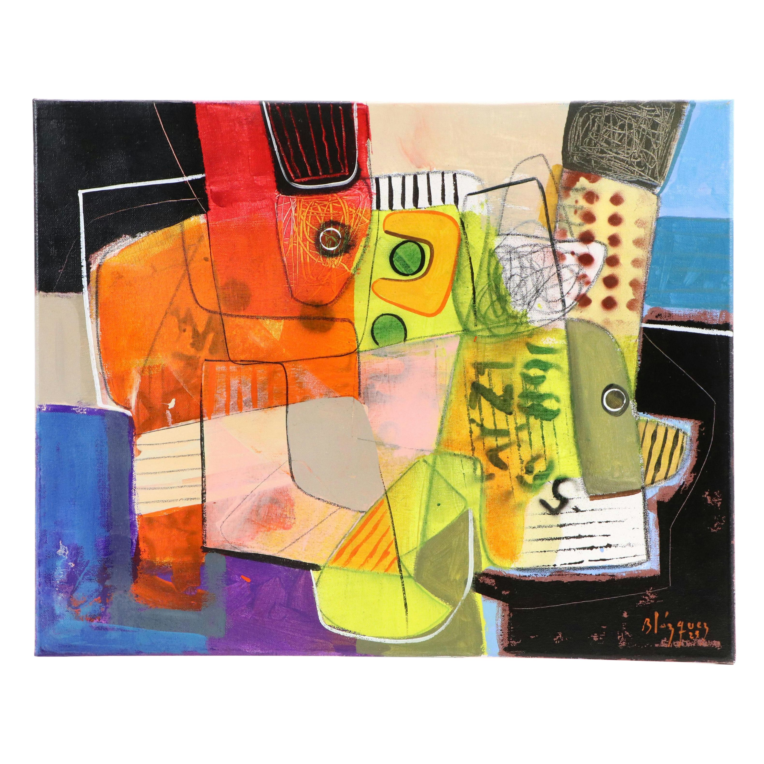 Michel Blázquez Abstract Acrylic Painting, 2025