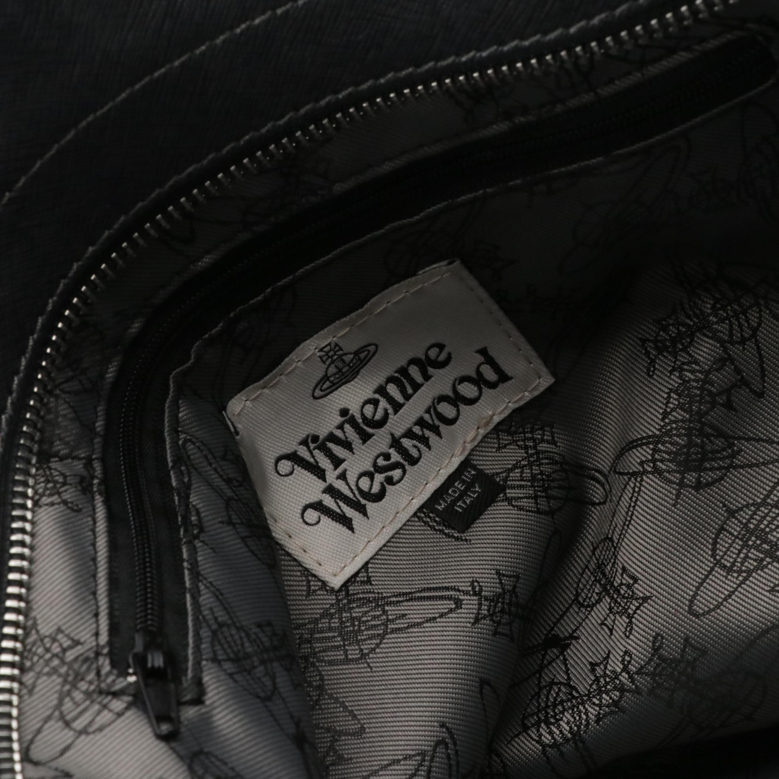 Vivienne Westwood Orb Zip Tote in Metallic Saffiano Leather