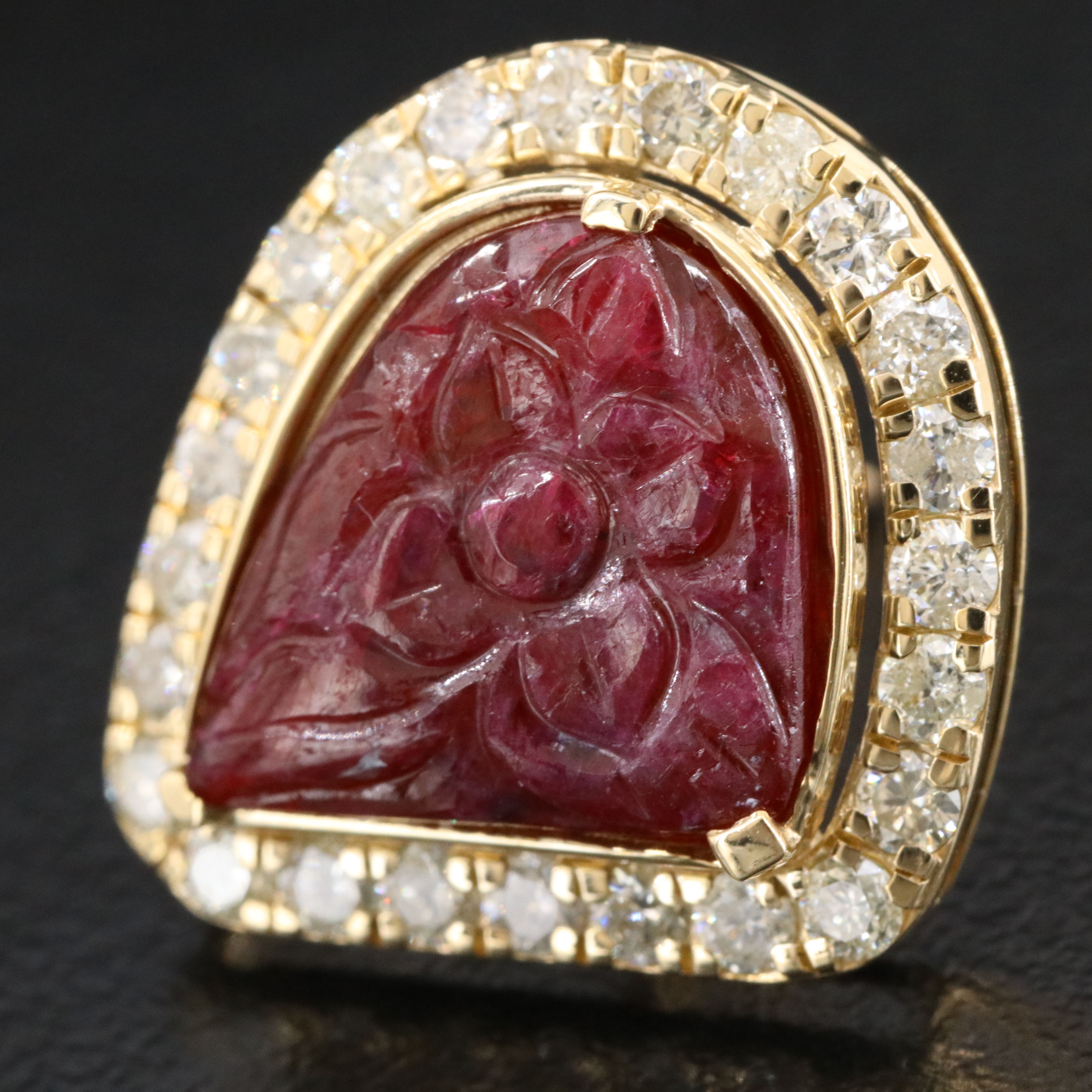 14K 8.74 CTW Ruby and 1.88 CTW Diamond Earrings