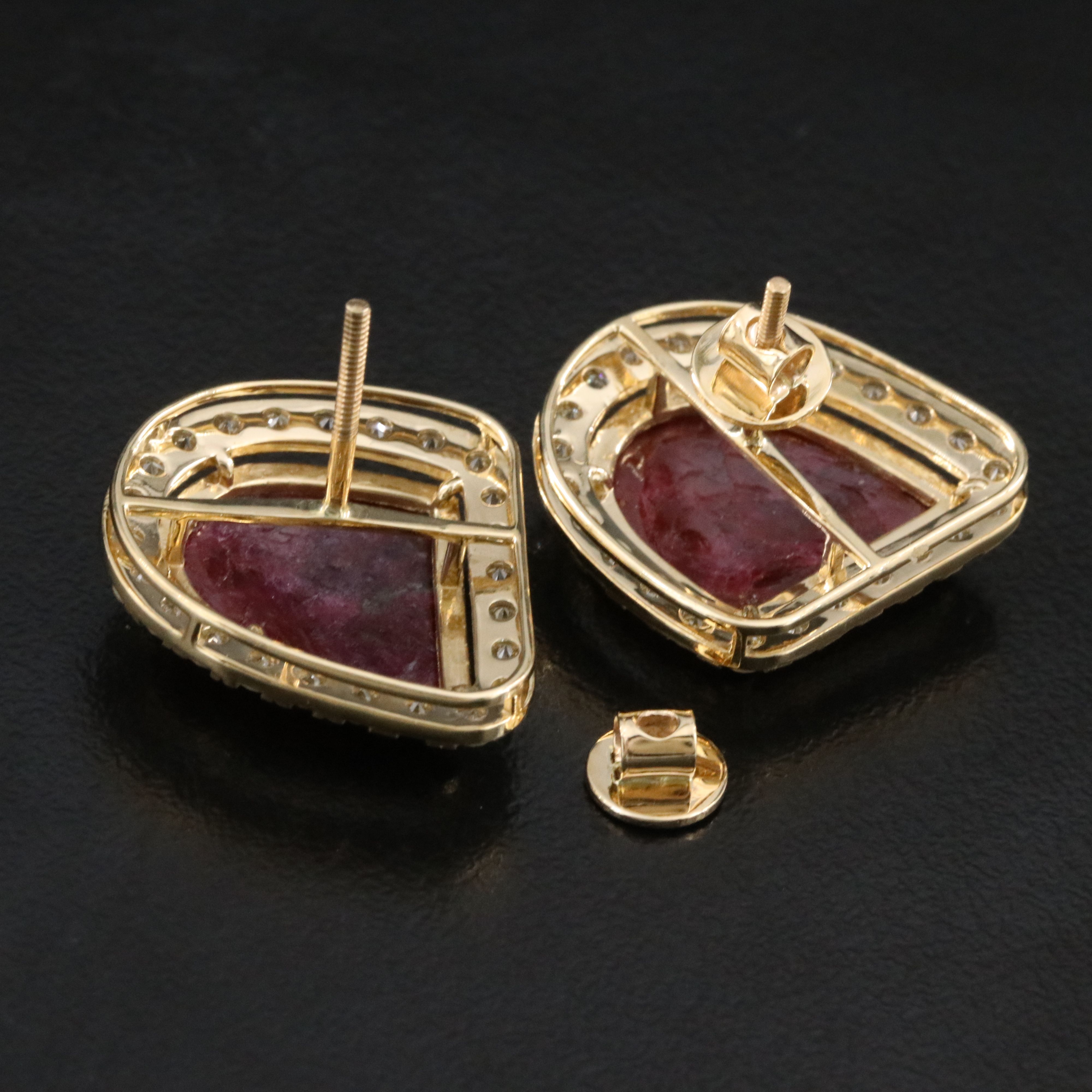 14K 8.74 CTW Ruby and 1.88 CTW Diamond Earrings