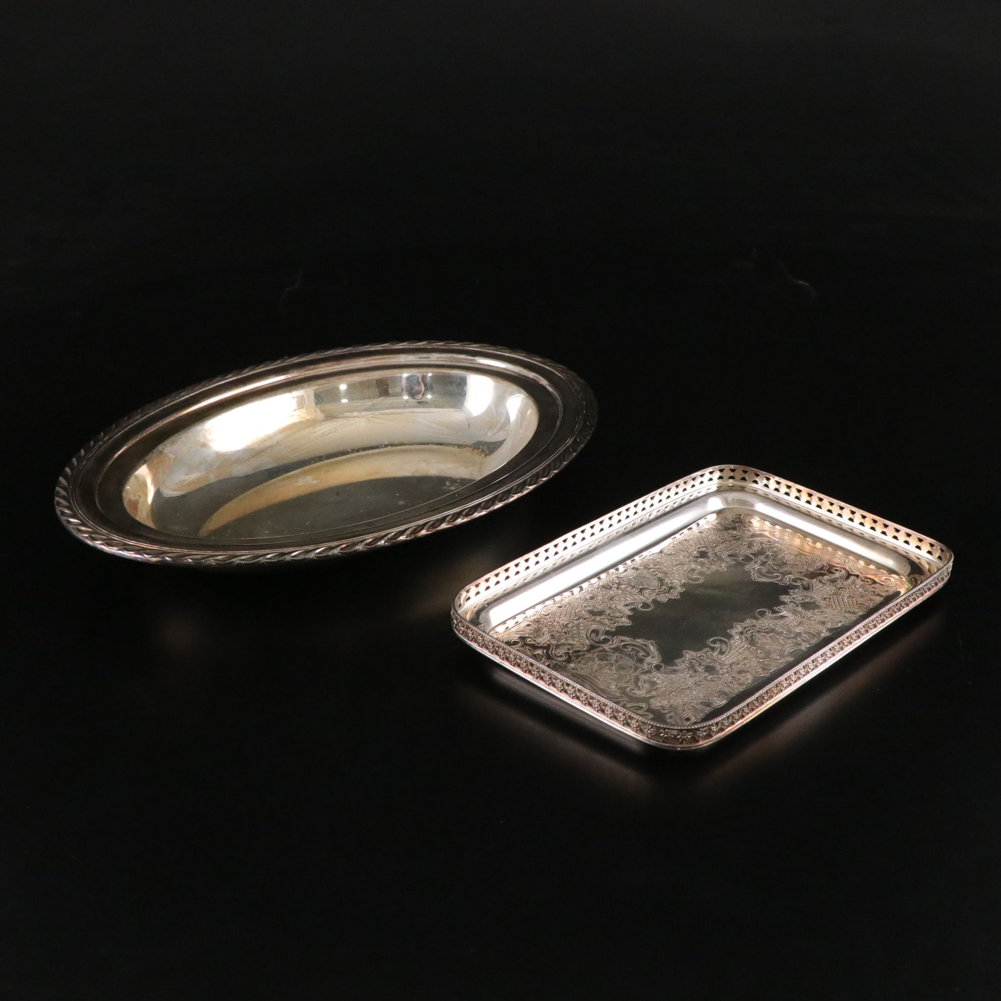 Silver Plate Platters and Serving Bowls