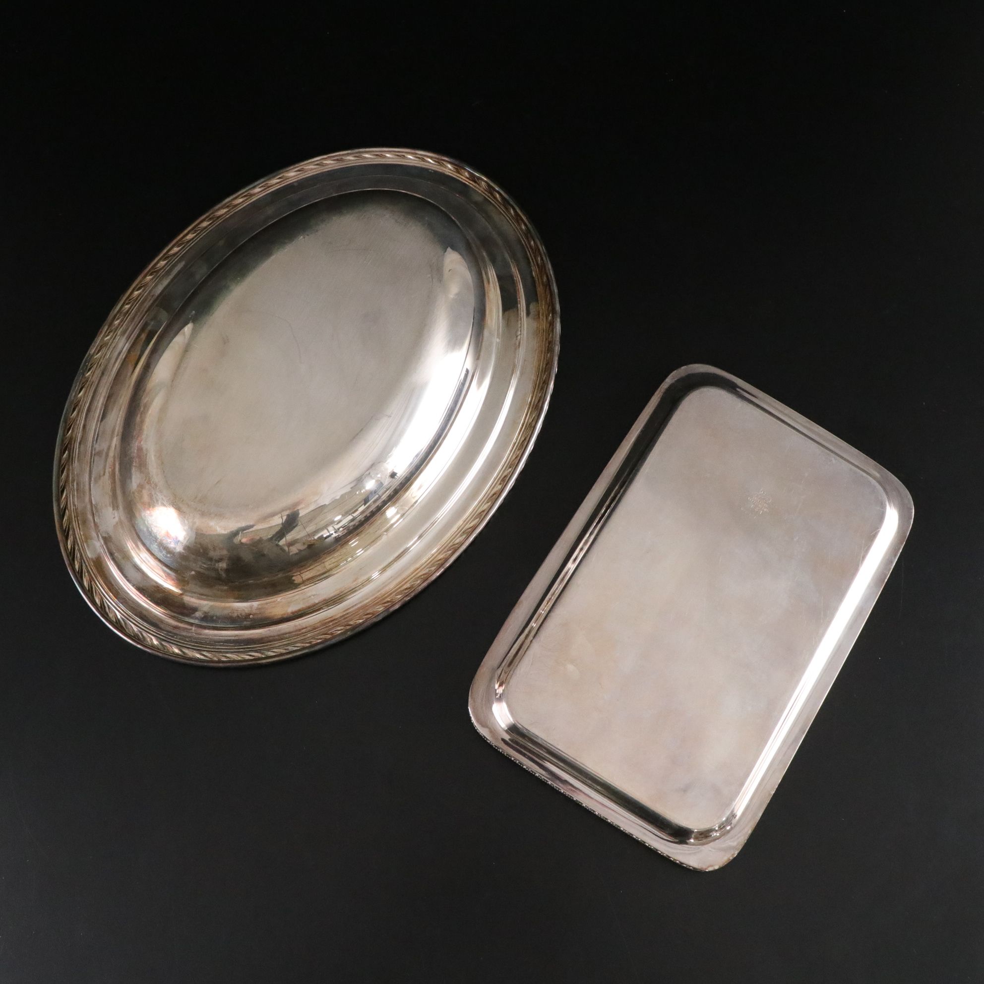 Silver Plate Platters and Serving Bowls