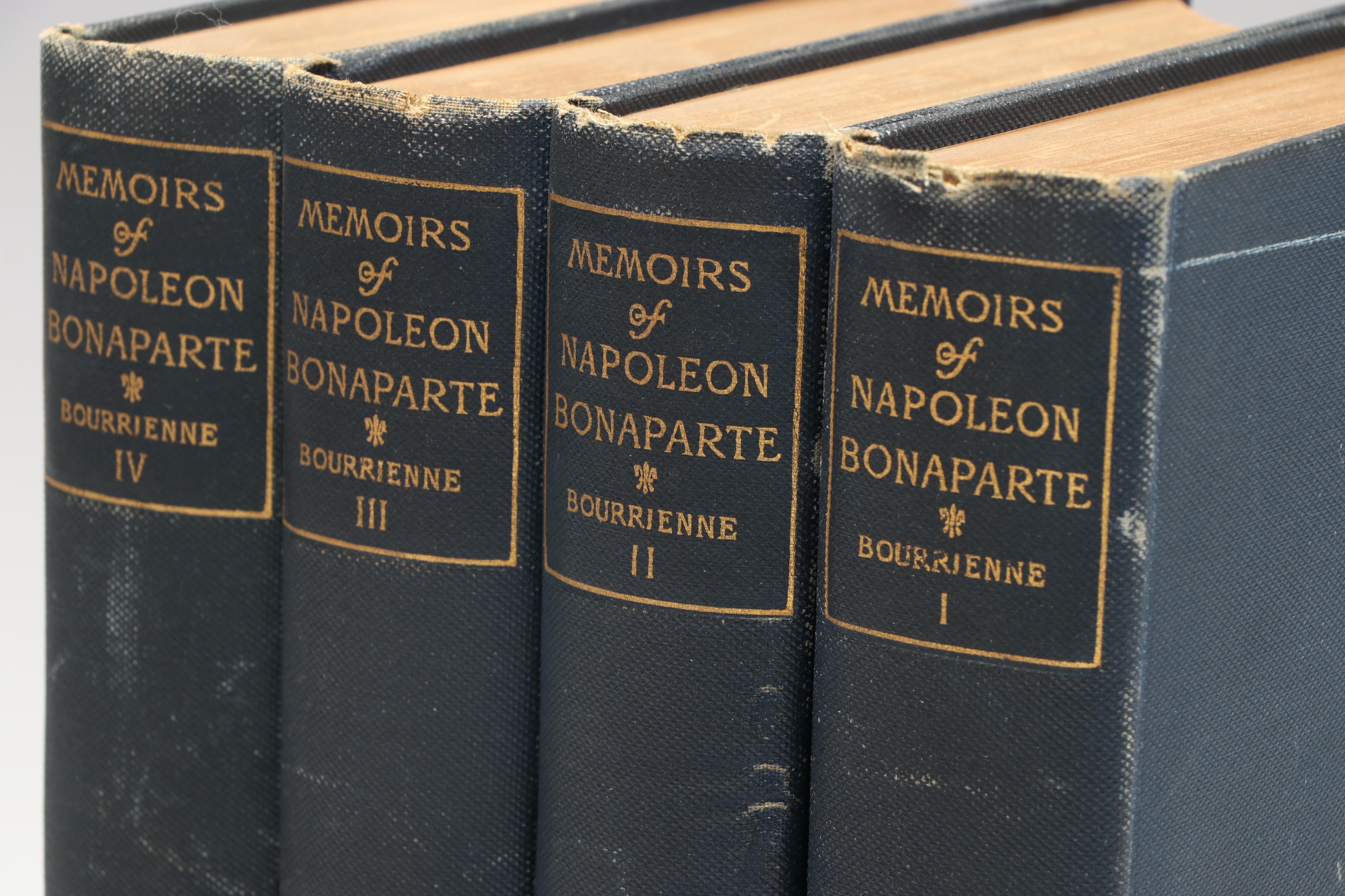 "Memoirs of Napoleon Bonaparte" Four-Volume Set by Louis de Bourrienne, 1892