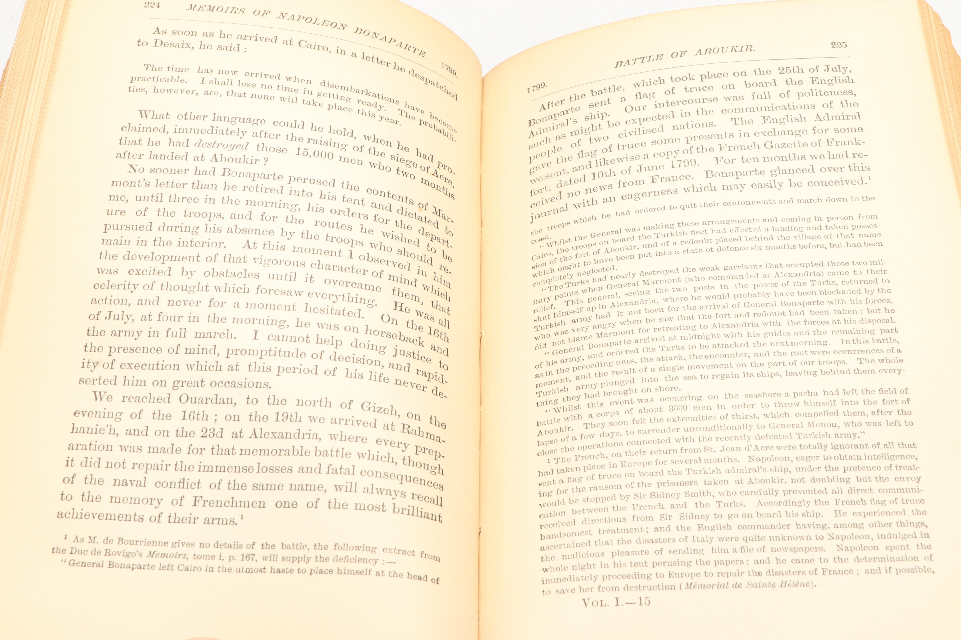 "Memoirs of Napoleon Bonaparte" Four-Volume Set by Louis de Bourrienne, 1892