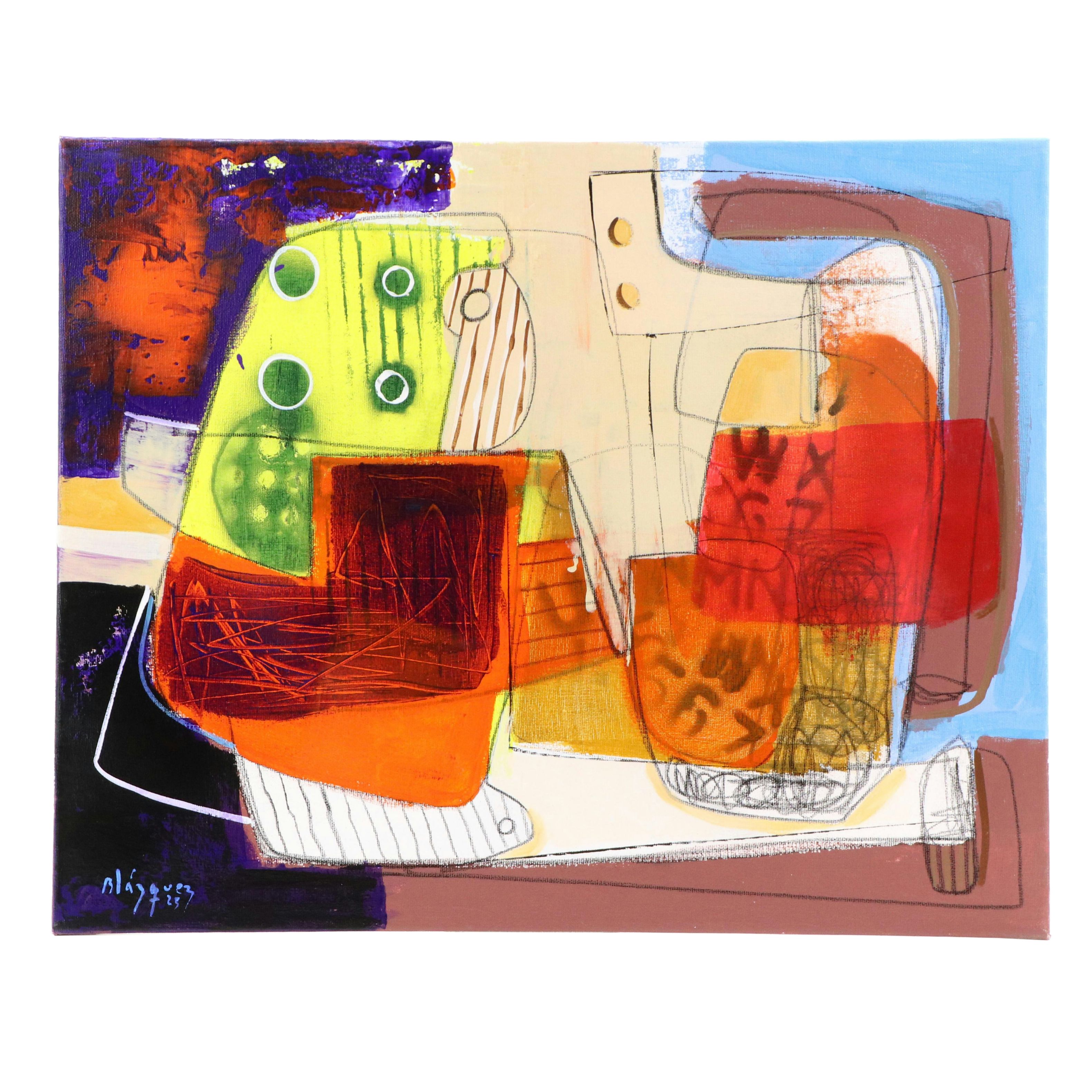 Michel Blázquez Abstract Acrylic Painting, 2025