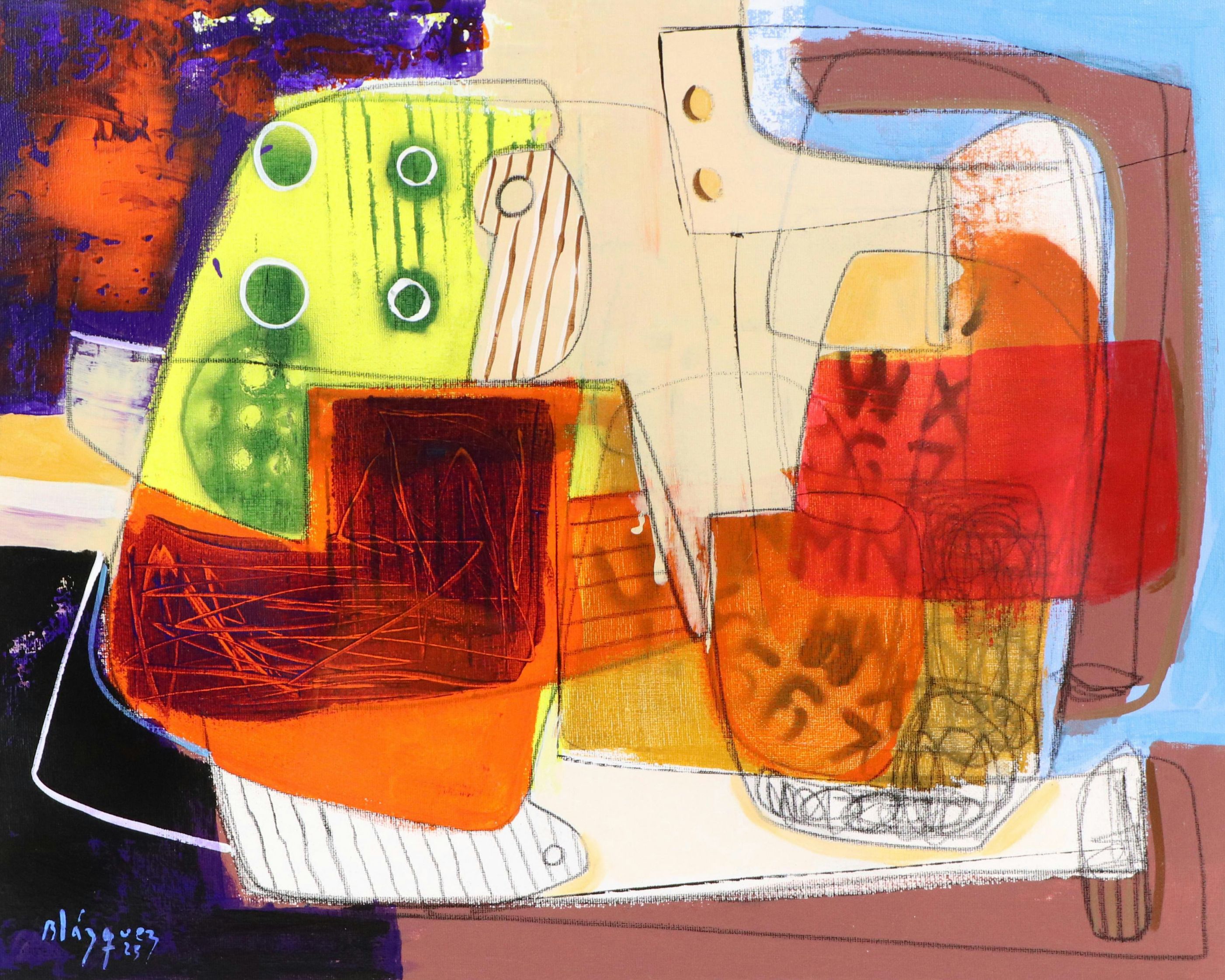 Michel Blázquez Abstract Acrylic Painting, 2025