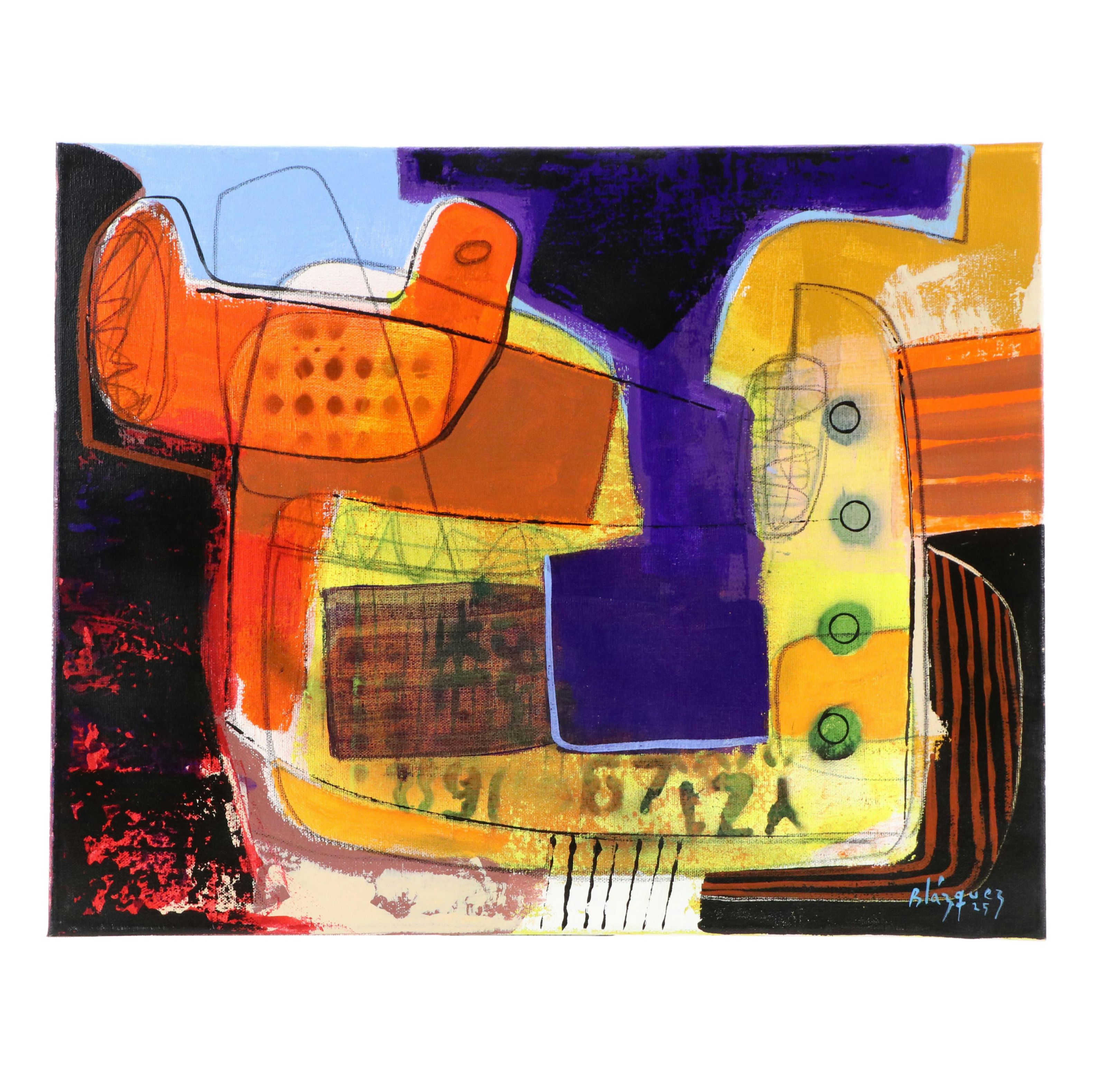 Michel Blázquez Abstract Acrylic Painting, 2025