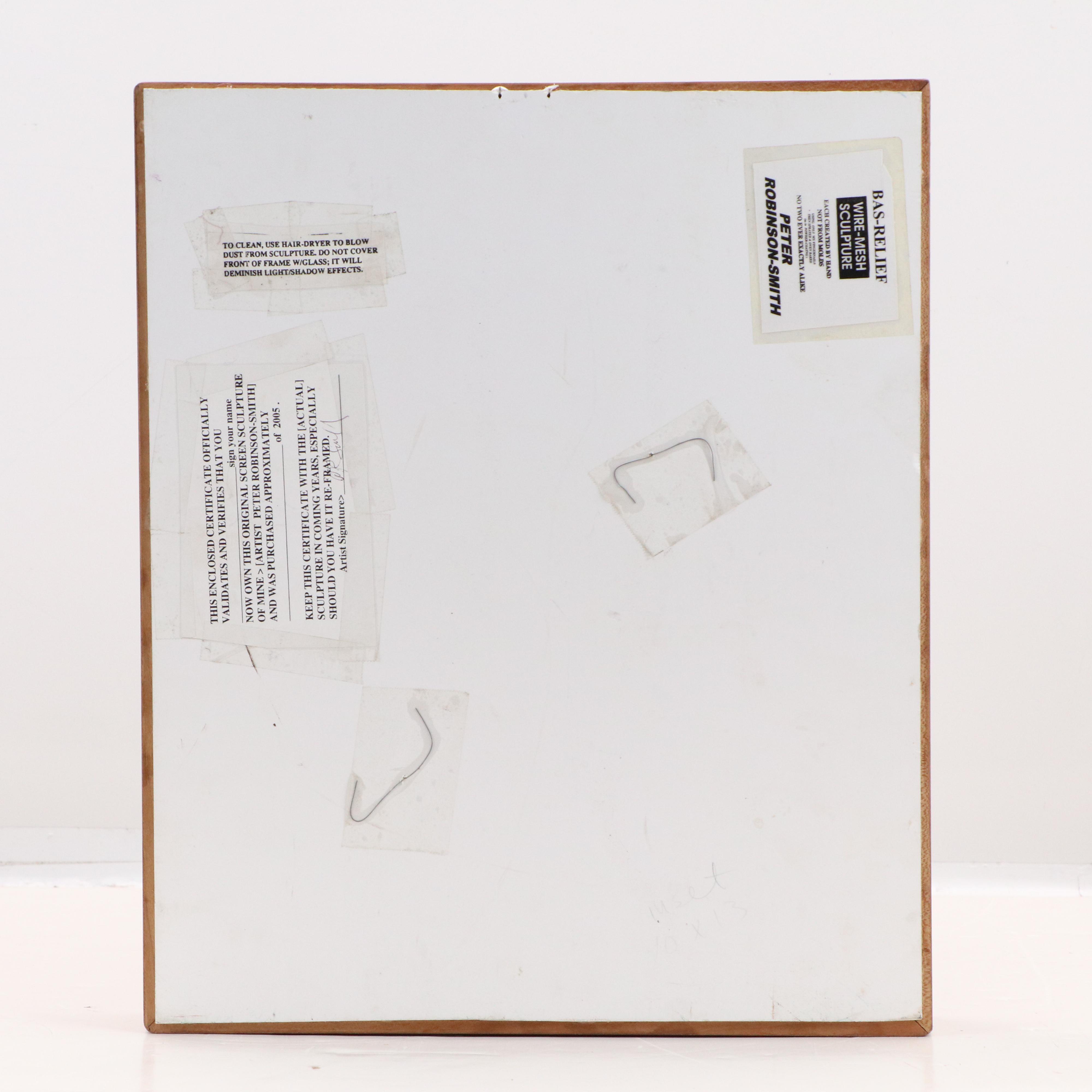 Peter Robinson-Smith Bas-Relief Wire Mesh Wall Panel