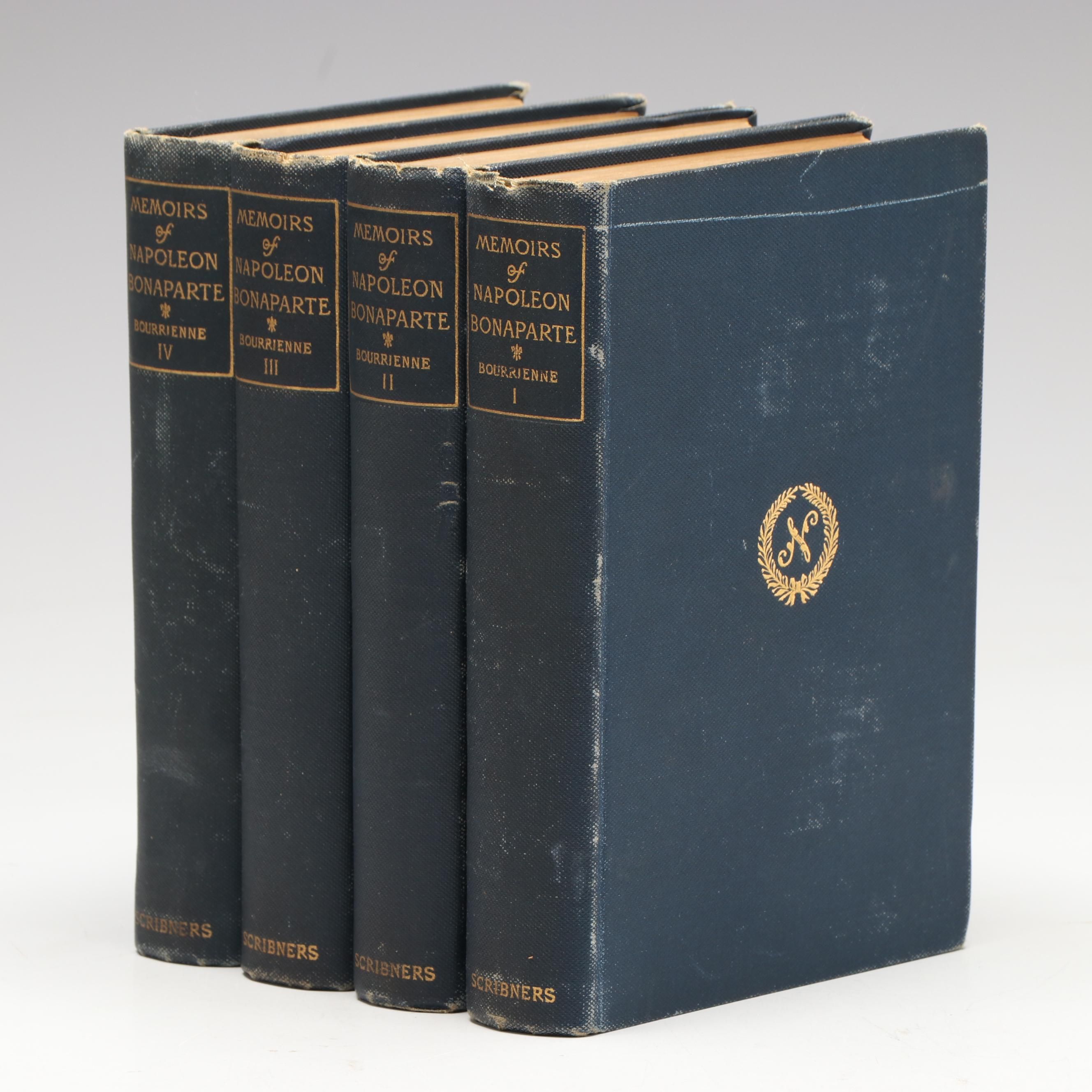 "Memoirs of Napoleon Bonaparte" Four-Volume Set by Louis de Bourrienne, 1892