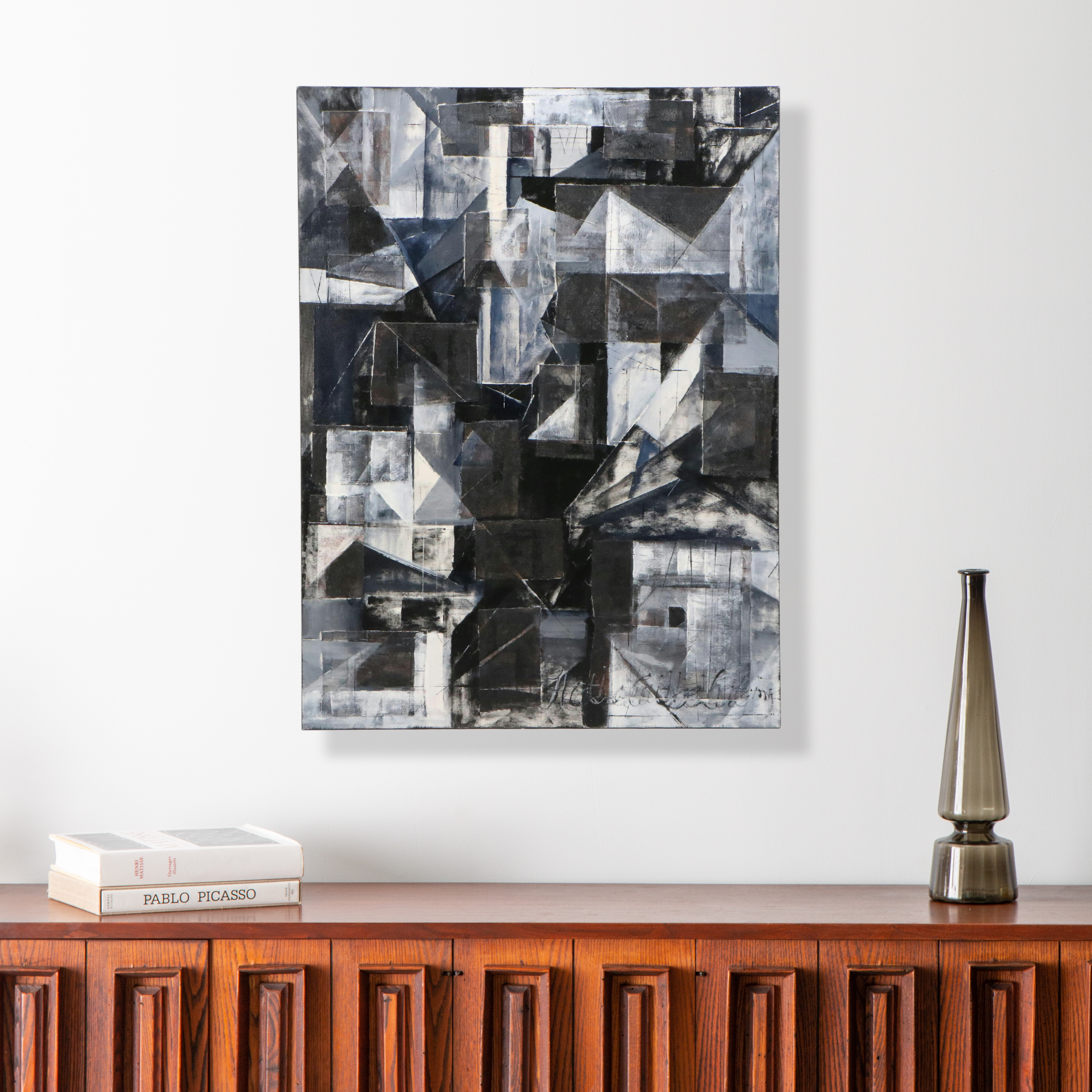 Heather Cuthbert Lutgring Mixed Media Painting "Lunar Moods 2," 21st Century