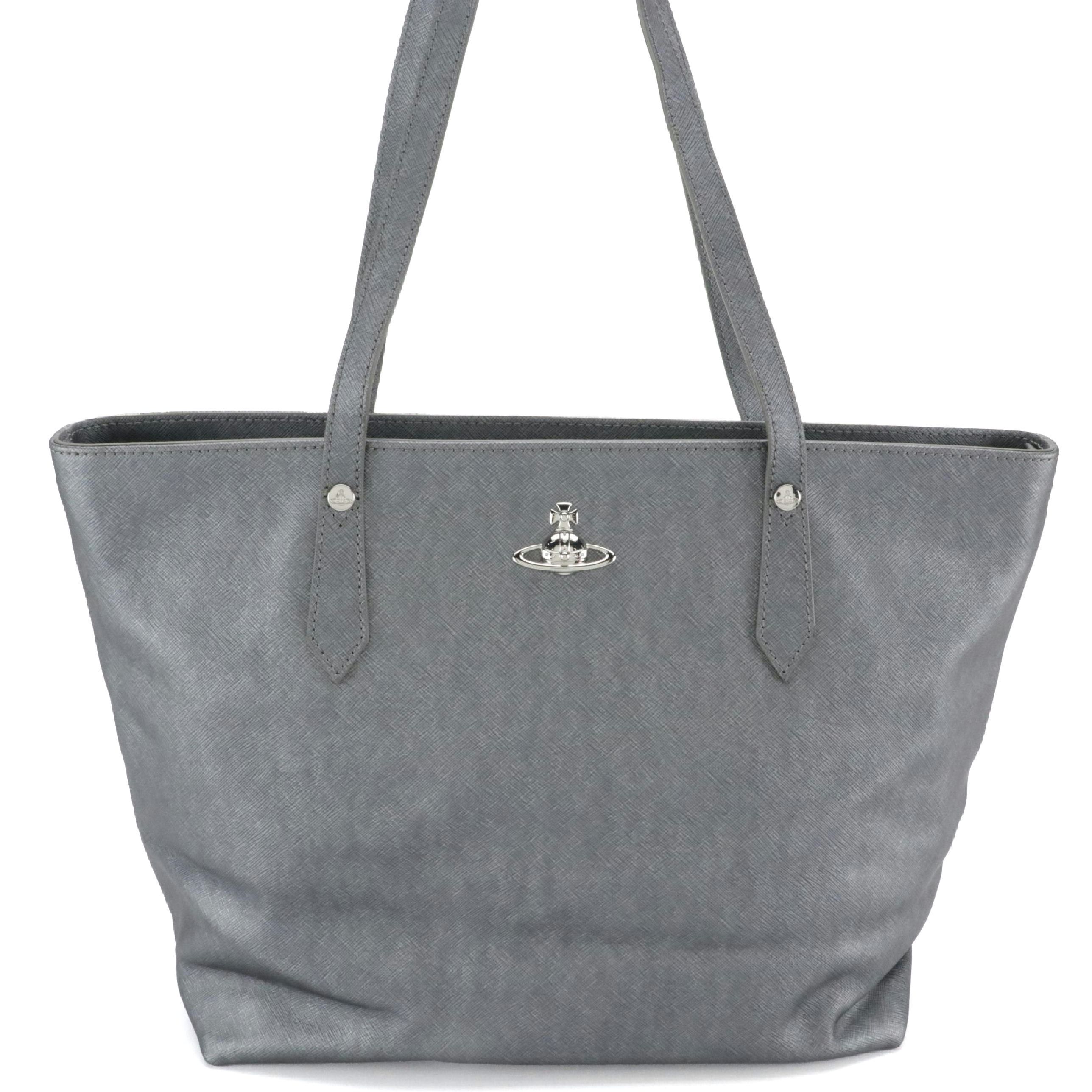 Vivienne Westwood Orb Zip Tote in Metallic Saffiano Leather