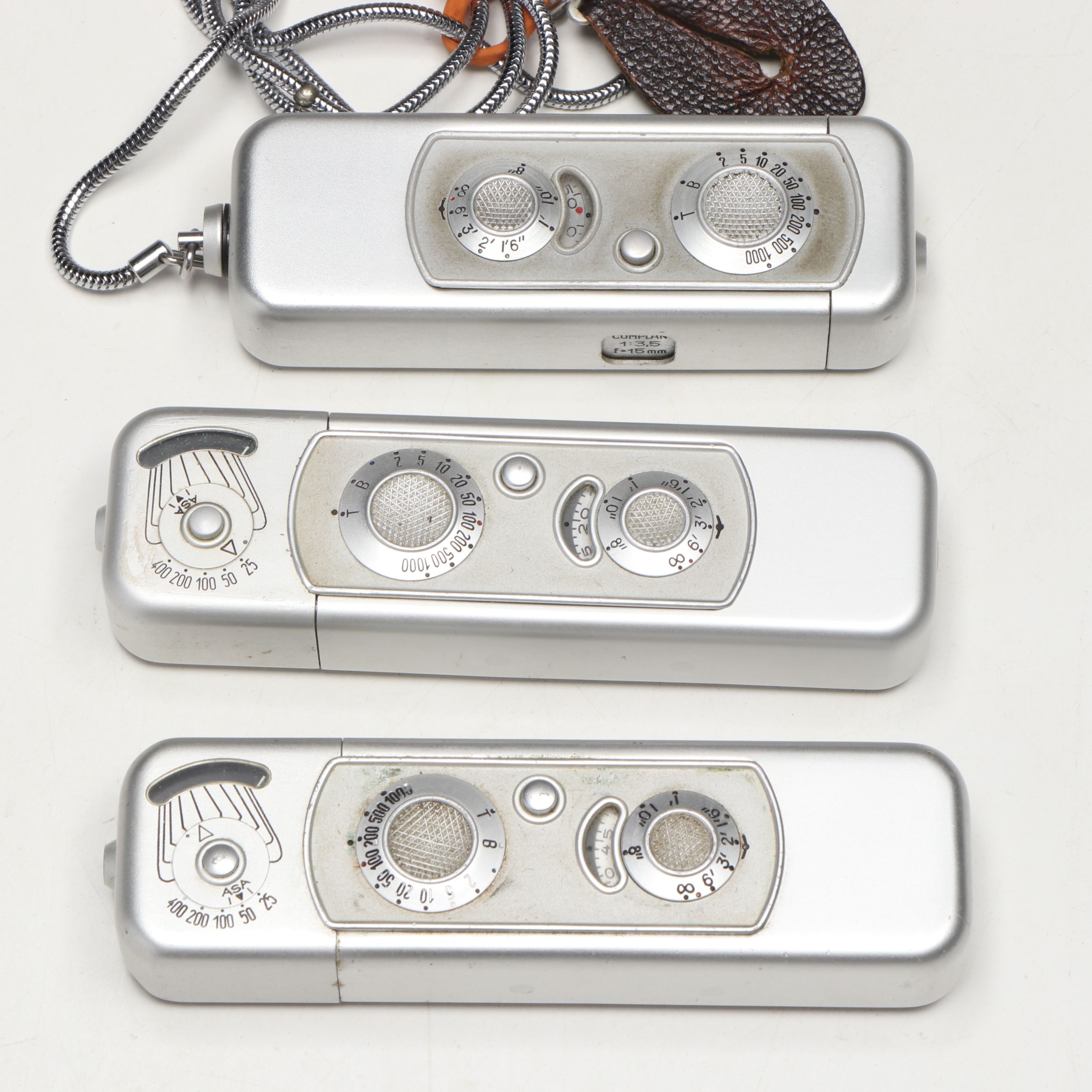 Minox Subminiature Cameras and More Camera Accessories, Mid to Late 20th C.
