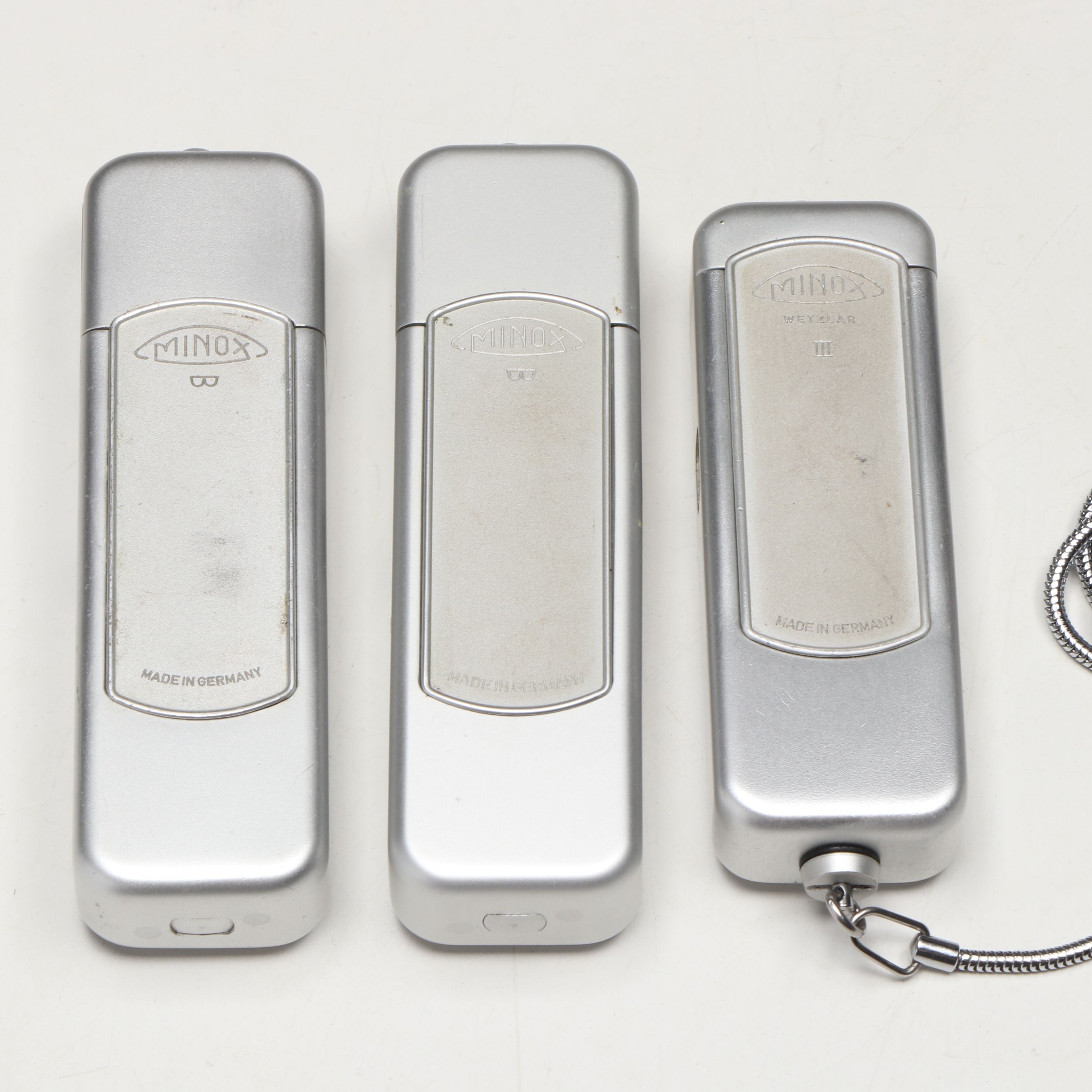 Minox Subminiature Cameras and More Camera Accessories, Mid to Late 20th C.