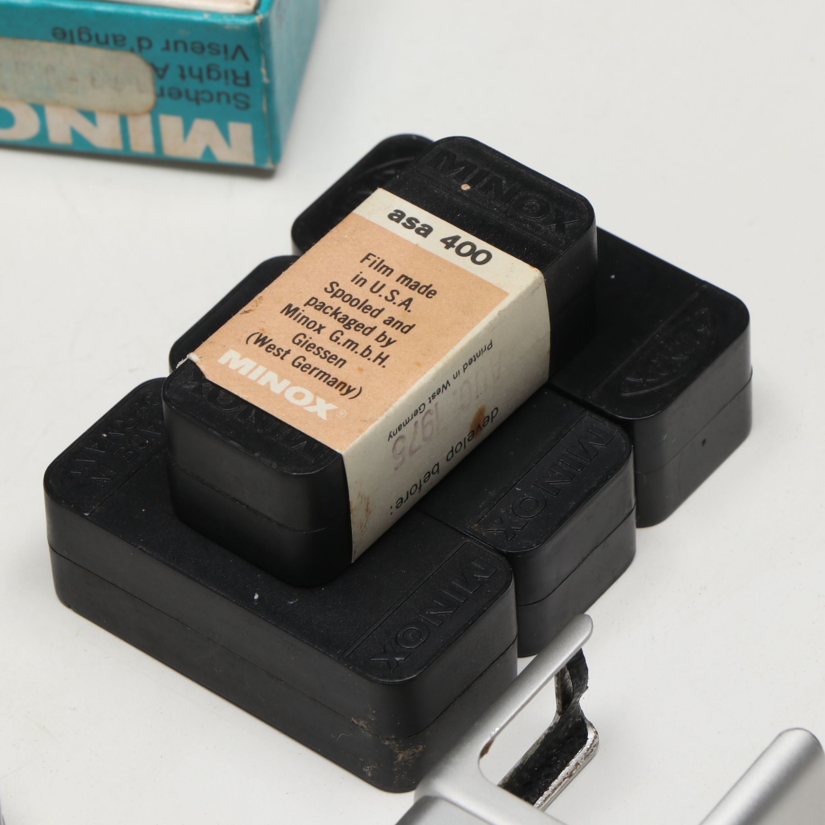 Minox Subminiature Cameras and More Camera Accessories, Mid to Late 20th C.