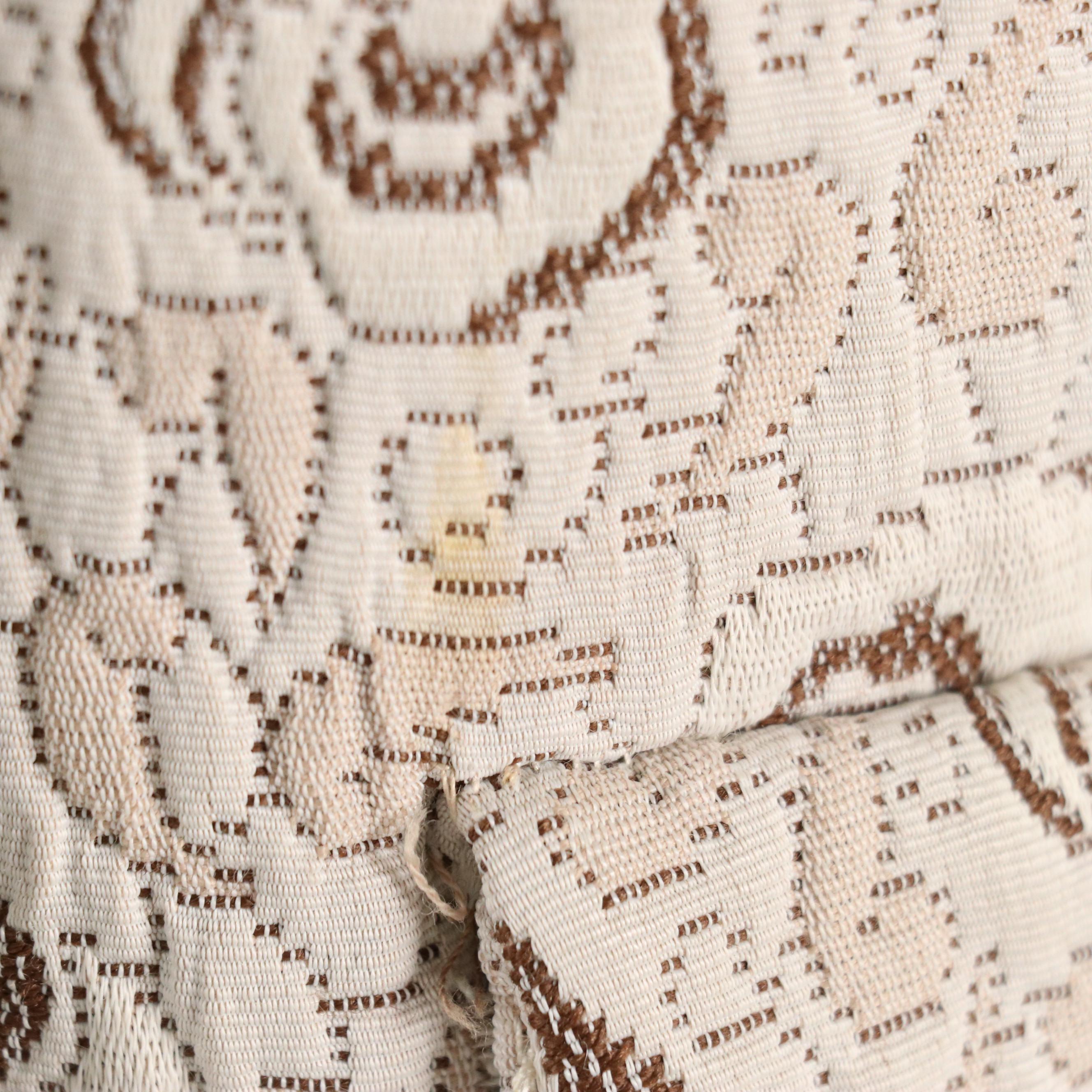 McKelvey's Vintage Floral Textured Coat with Mink Fur Collar