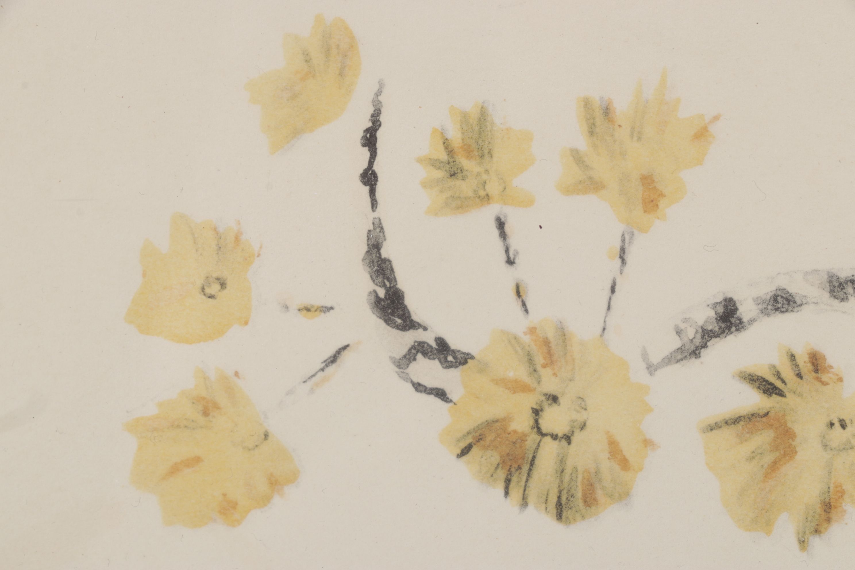 Orientalist Hand-Colored Lithos of Women in Garden Scenes, Mid-20th C