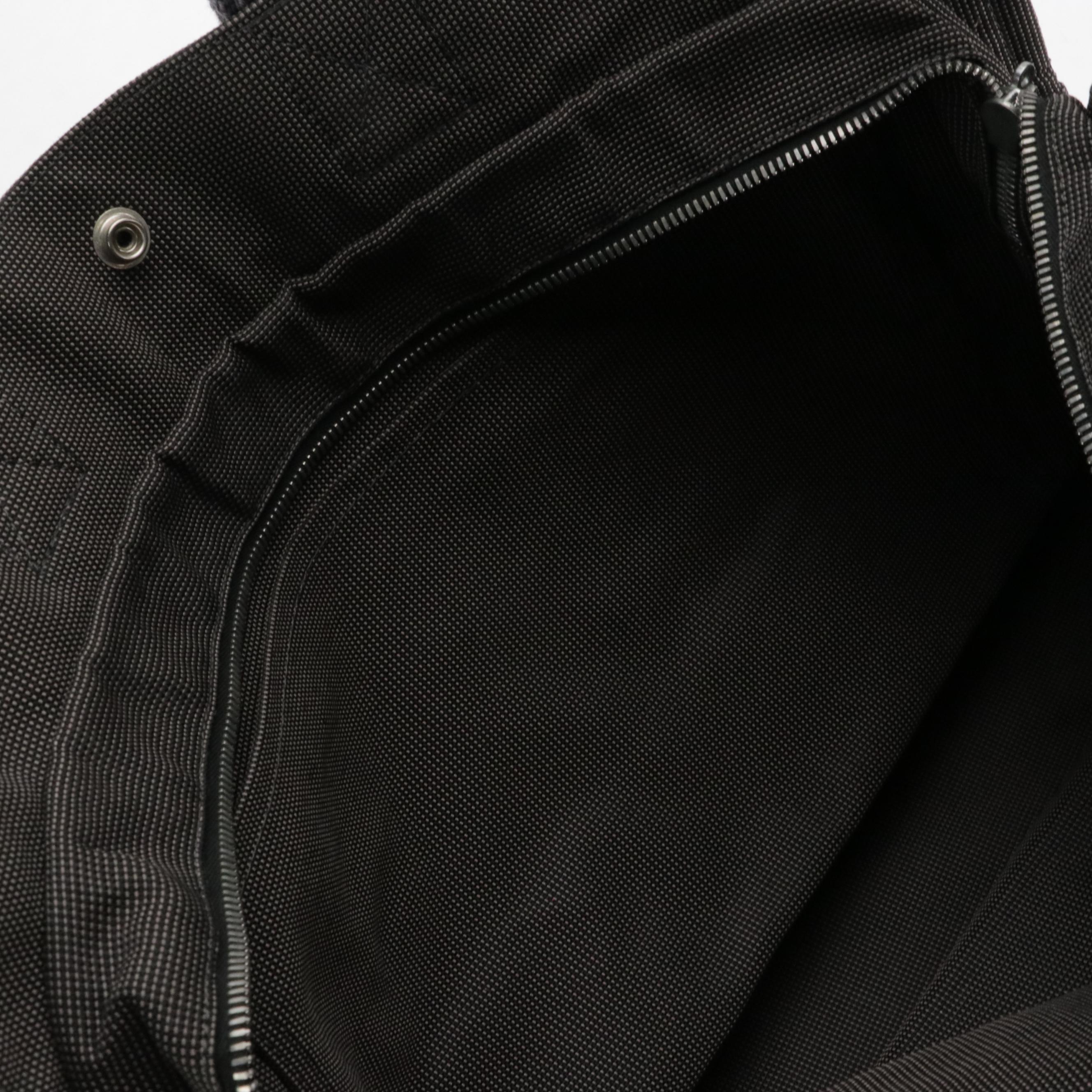 Hermès Toile Canvas Herline Tote MM in Grey/Black