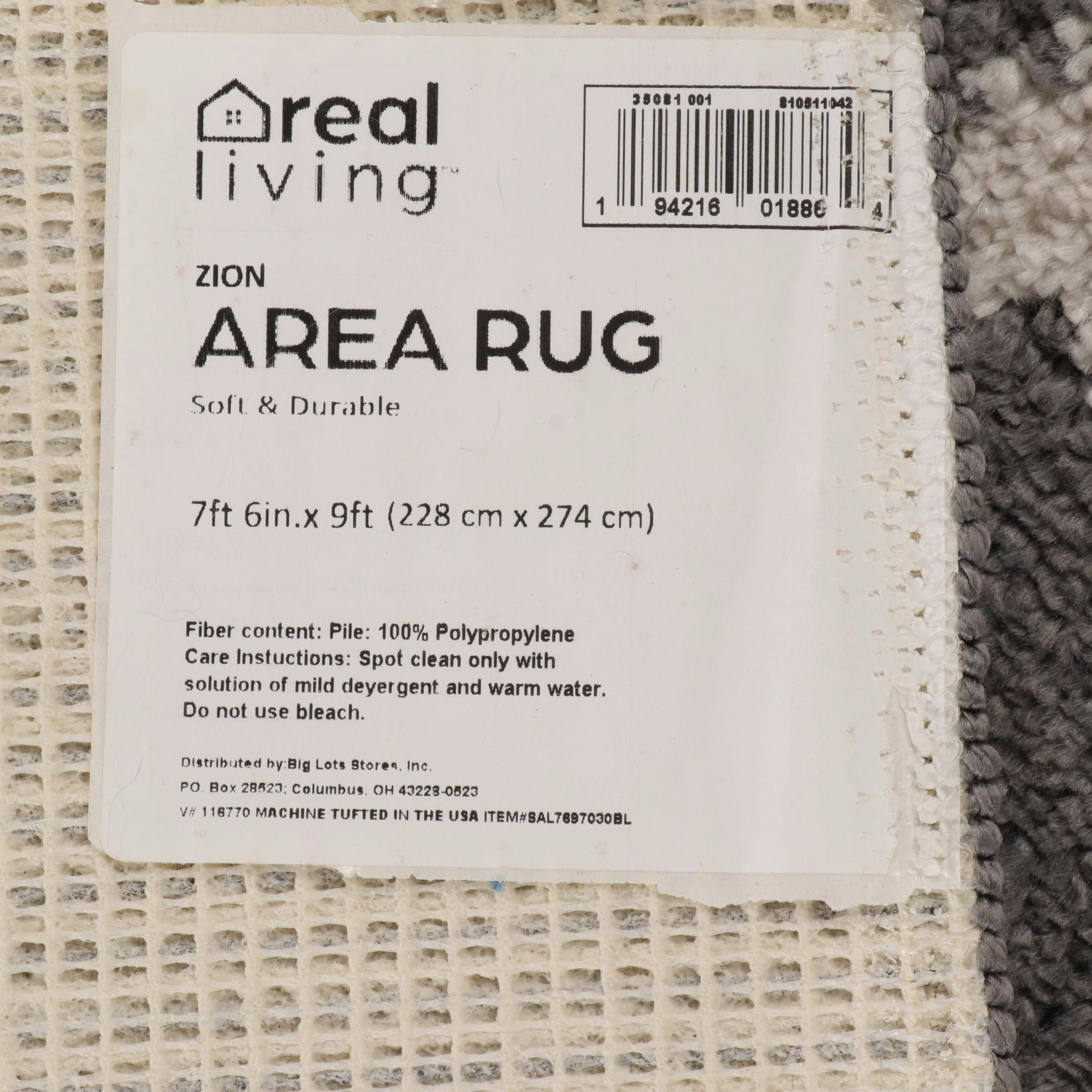 7'6 x 8'10 Machine Tufted Real Living "Zion" Area Rug