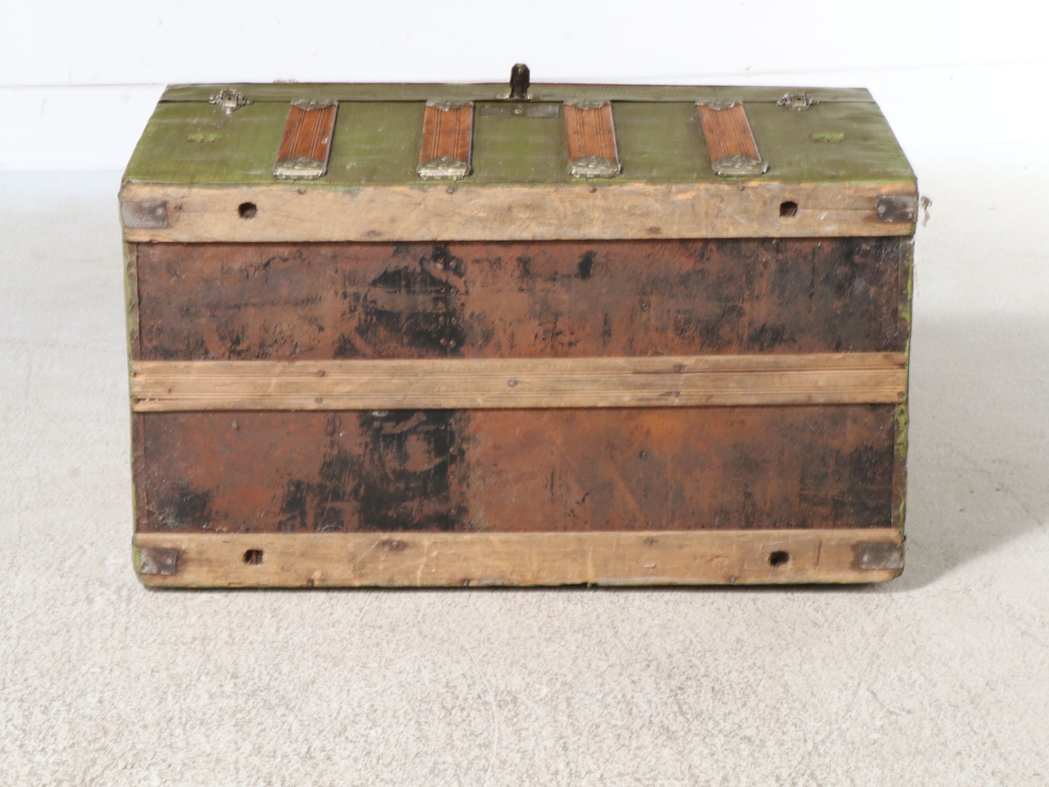 Antique Late Victorian Dome Top Trunk
