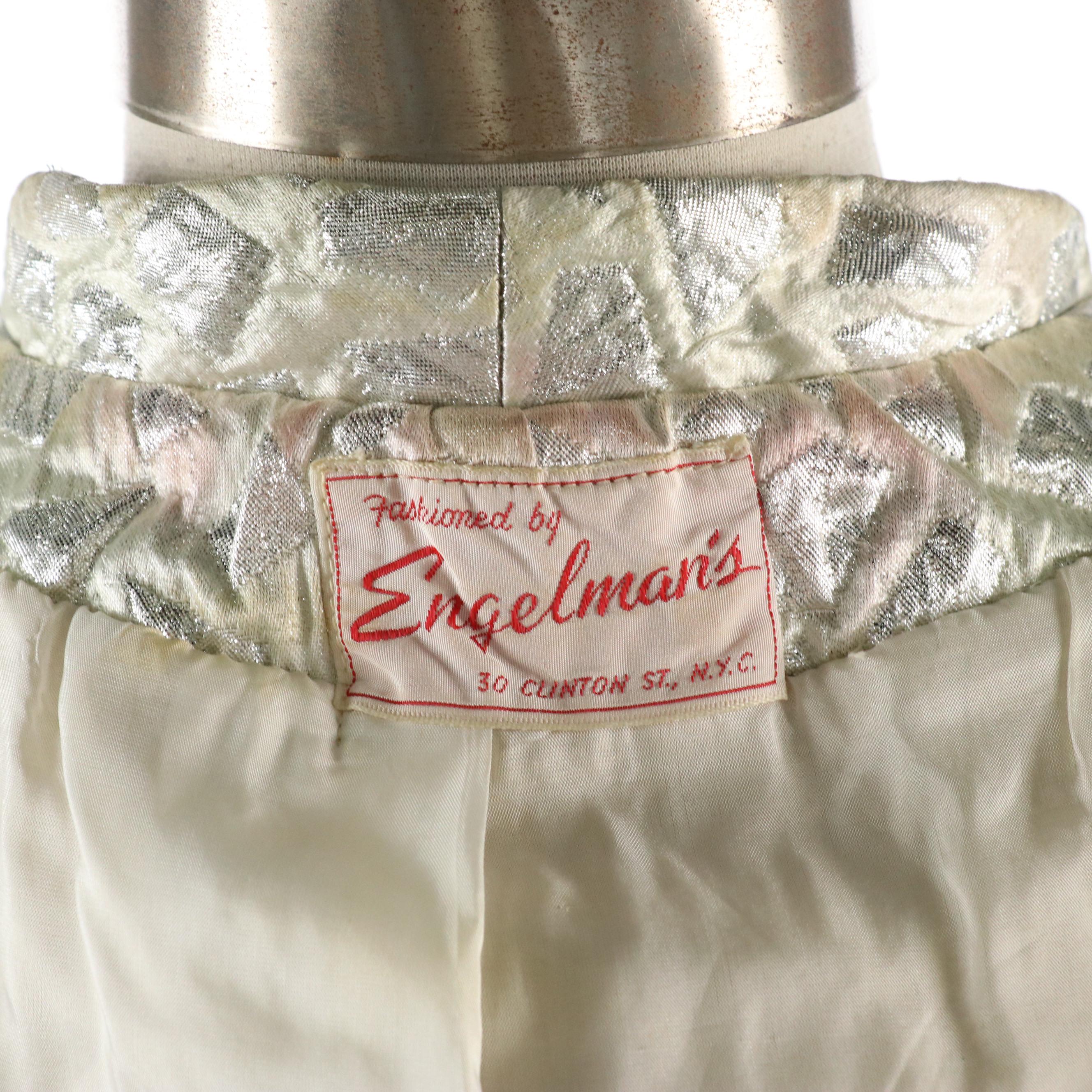 Engelman's Dress Suit in Metallic Polyester Jacquard with Mink Fur Trim, 1970s