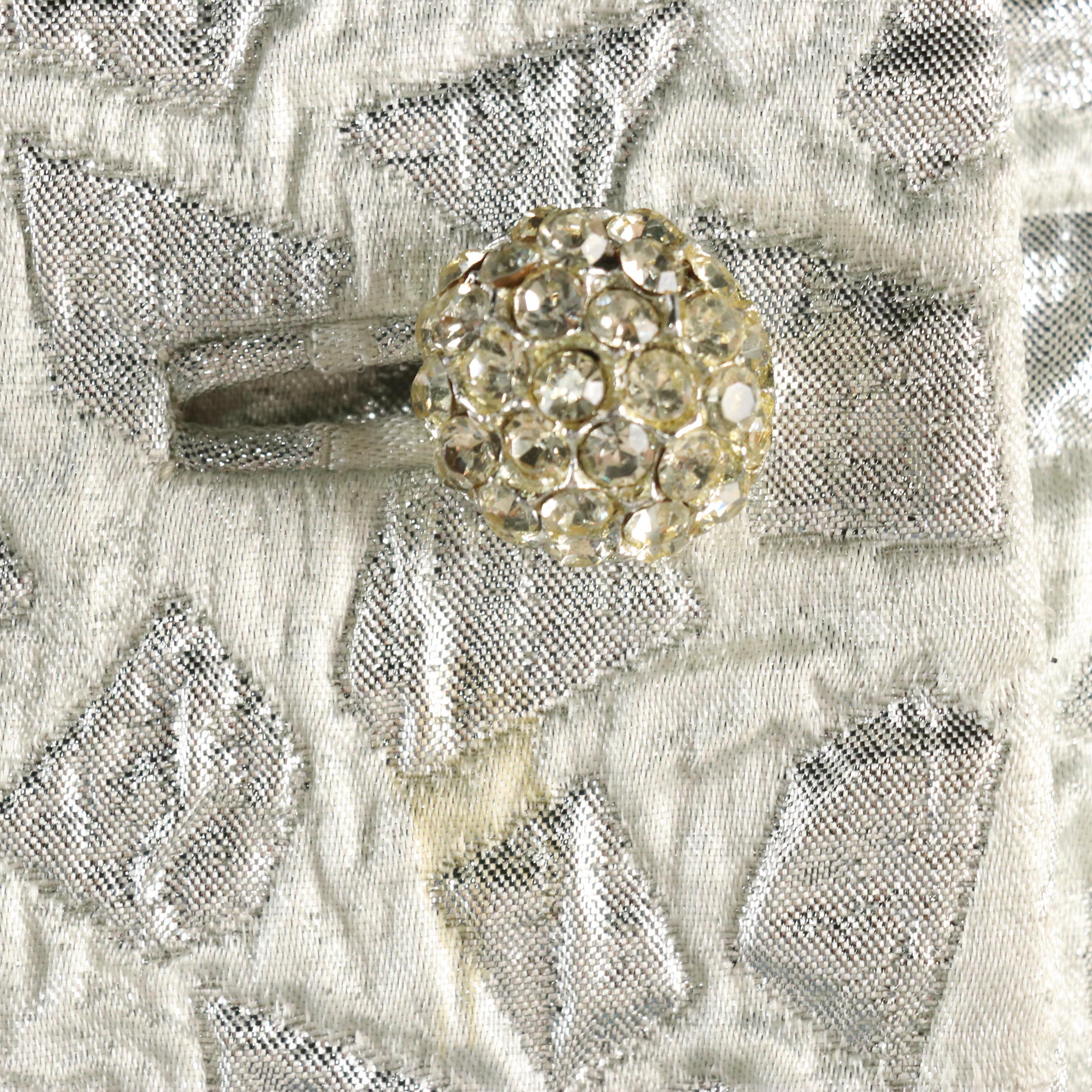 Engelman's Dress Suit in Metallic Polyester Jacquard with Mink Fur Trim, 1970s