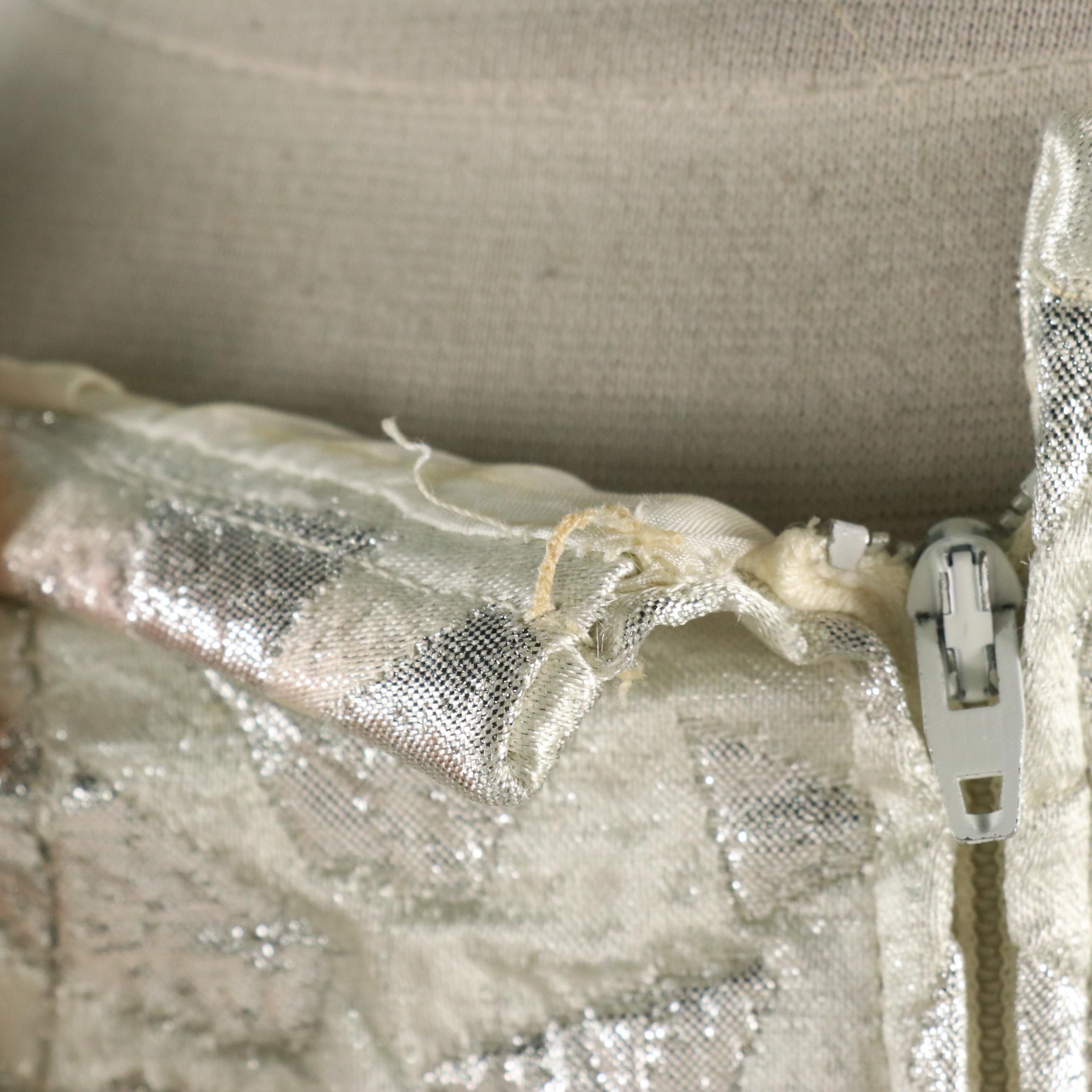 Engelman's Dress Suit in Metallic Polyester Jacquard with Mink Fur Trim, 1970s