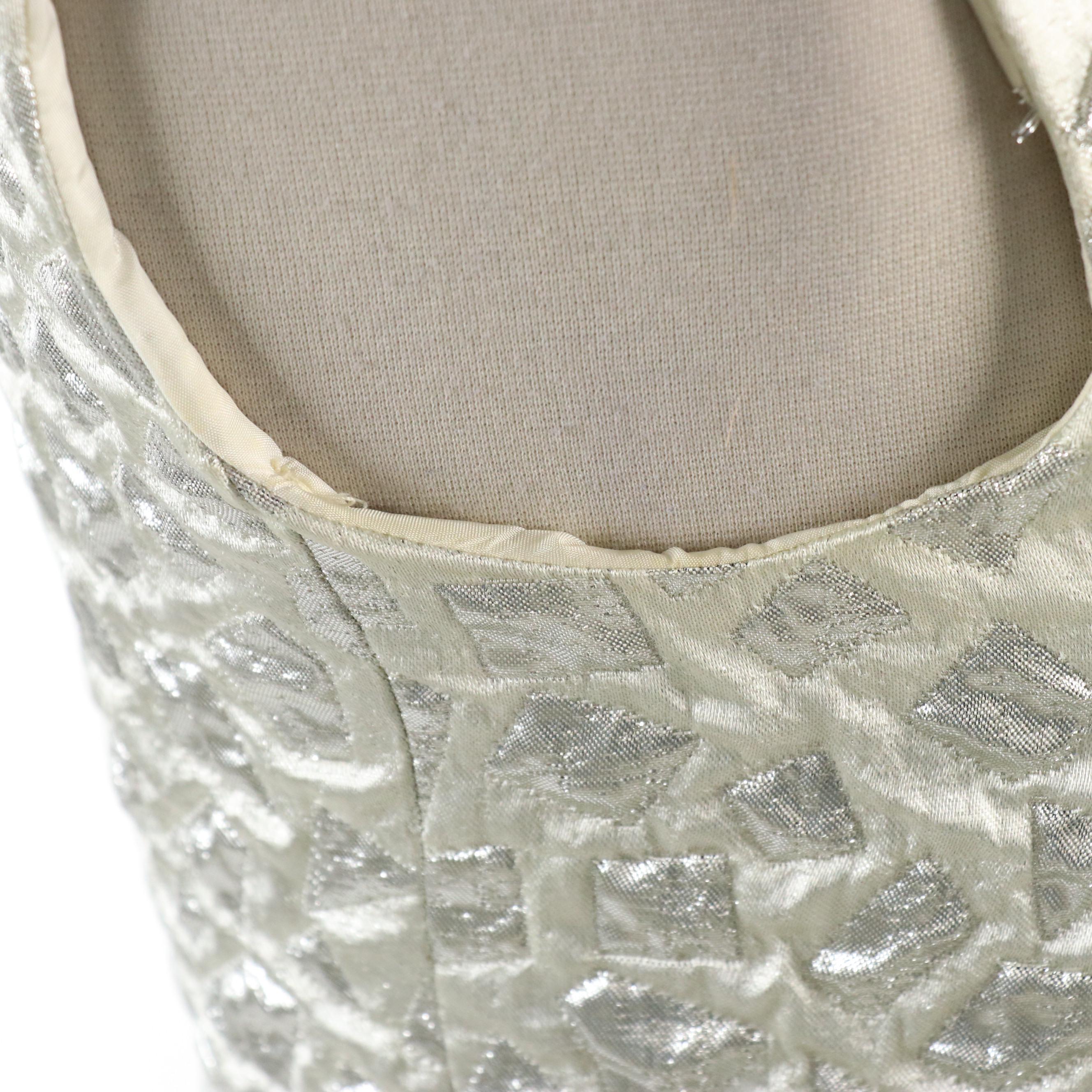 Engelman's Dress Suit in Metallic Polyester Jacquard with Mink Fur Trim, 1970s