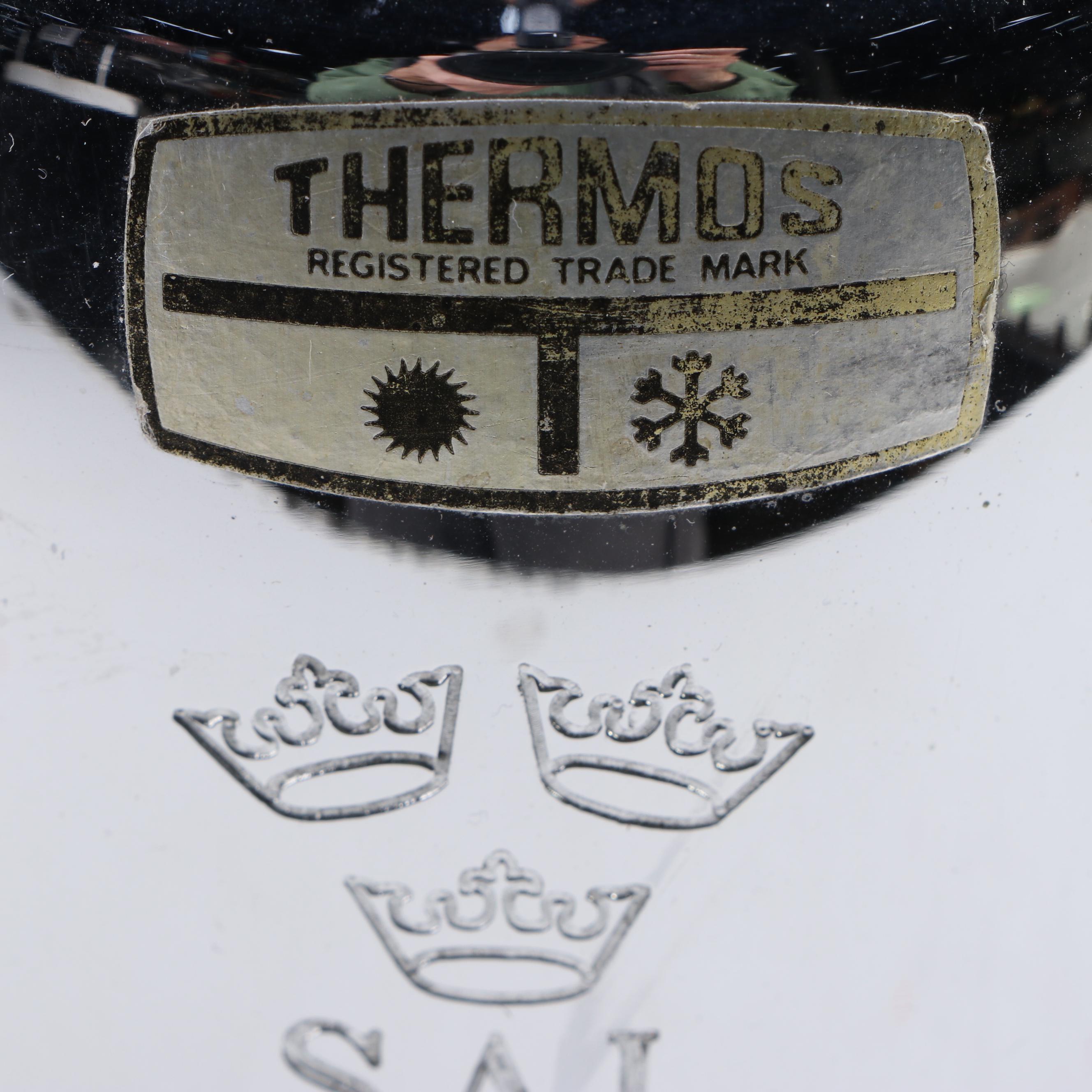 Chrome-Plate Thermos Carafe with The Clipper Line and More Nautical Souvenirs