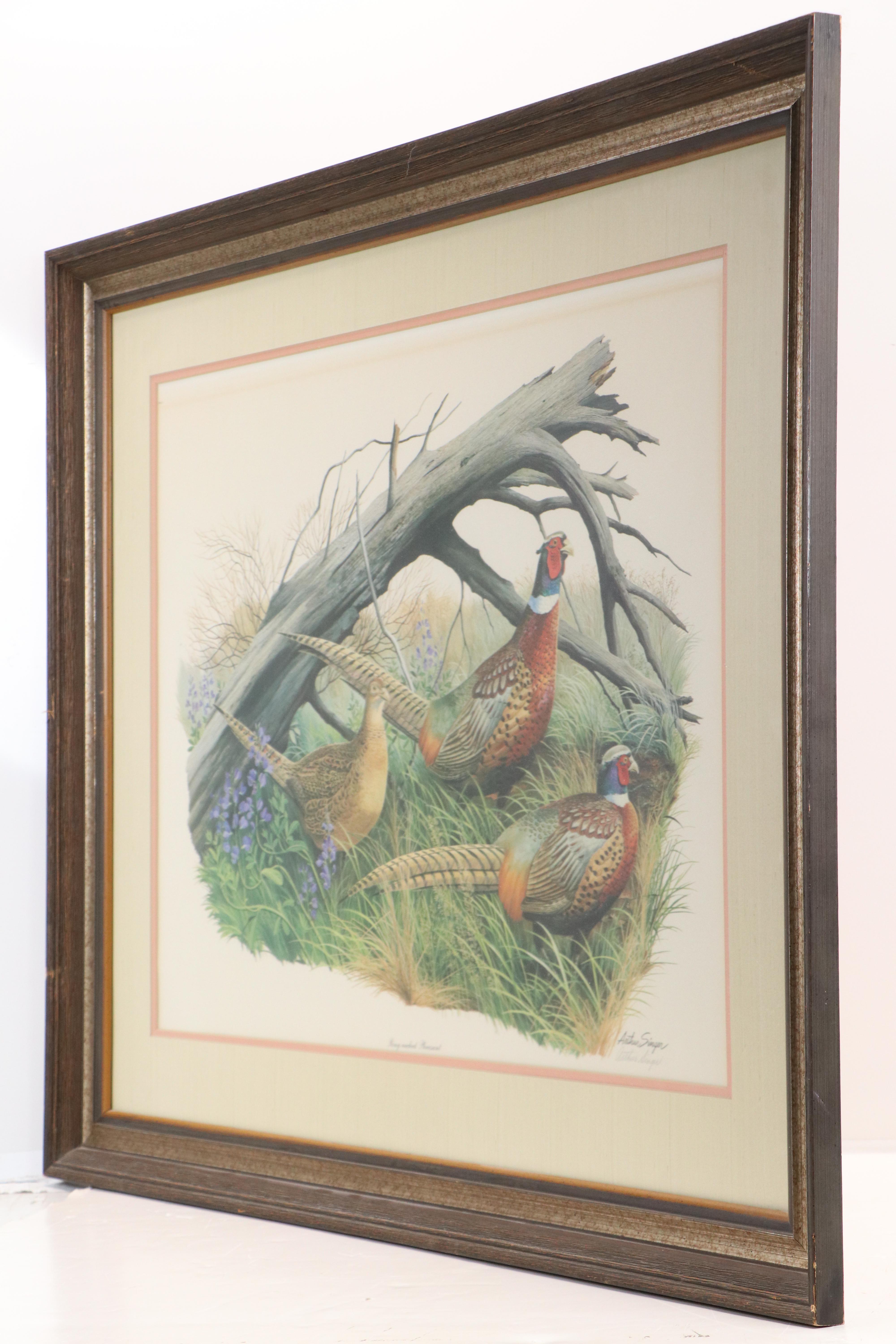 Arthur Singer Offset Lithograph "Ring-necked Pheasant"