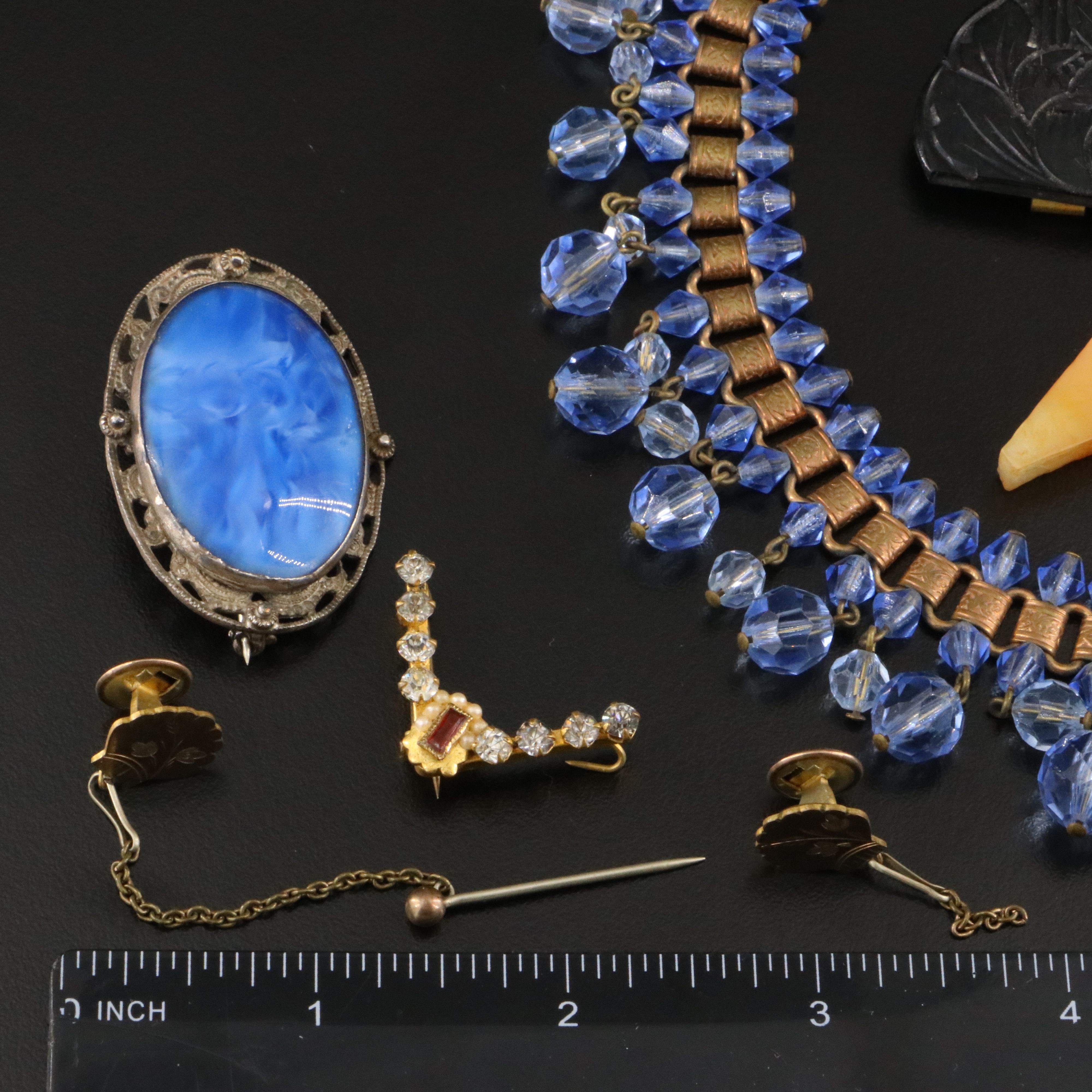 Antique and Vintage Jewelry Collection Featured in Celluloid Box