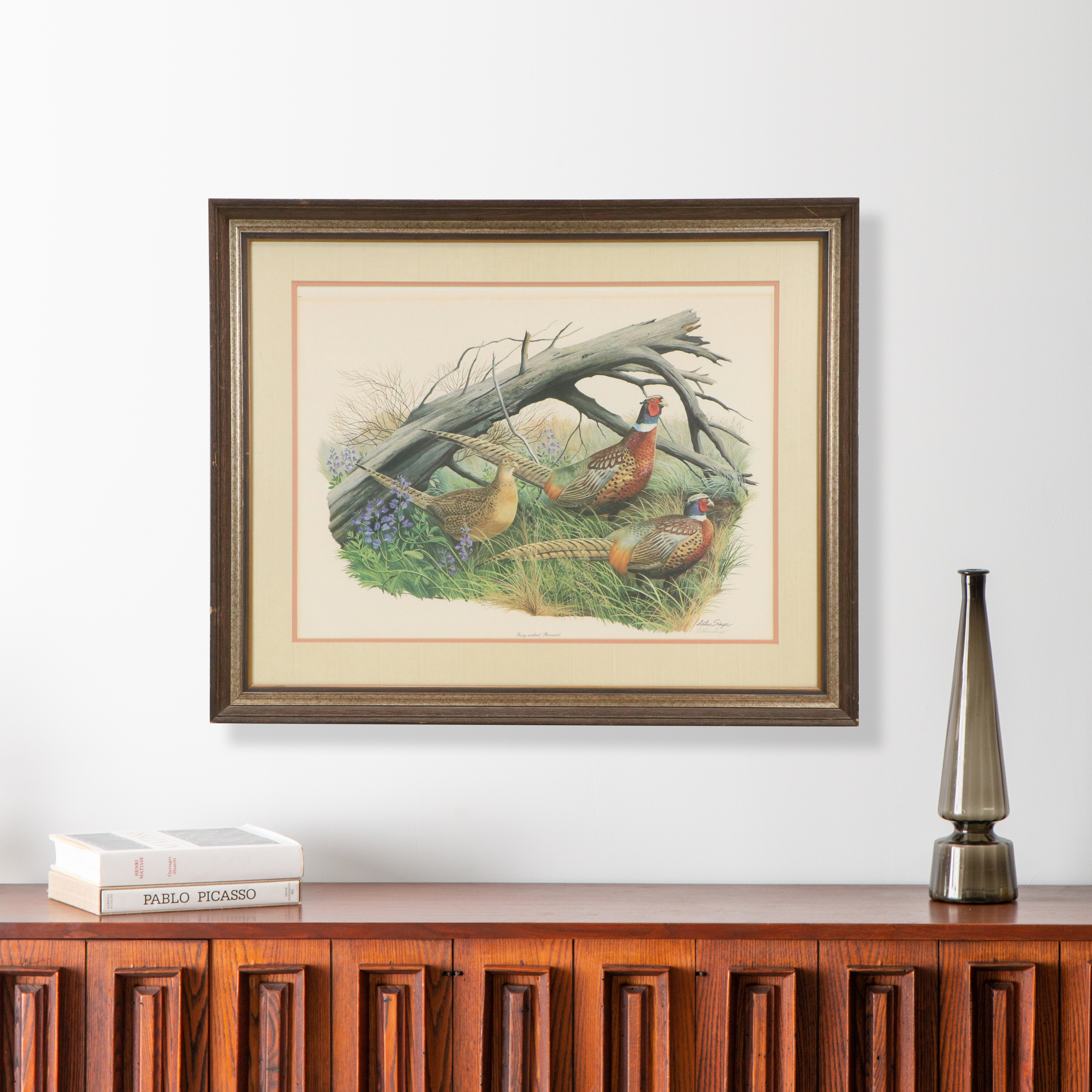 Arthur Singer Offset Lithograph "Ring-necked Pheasant"